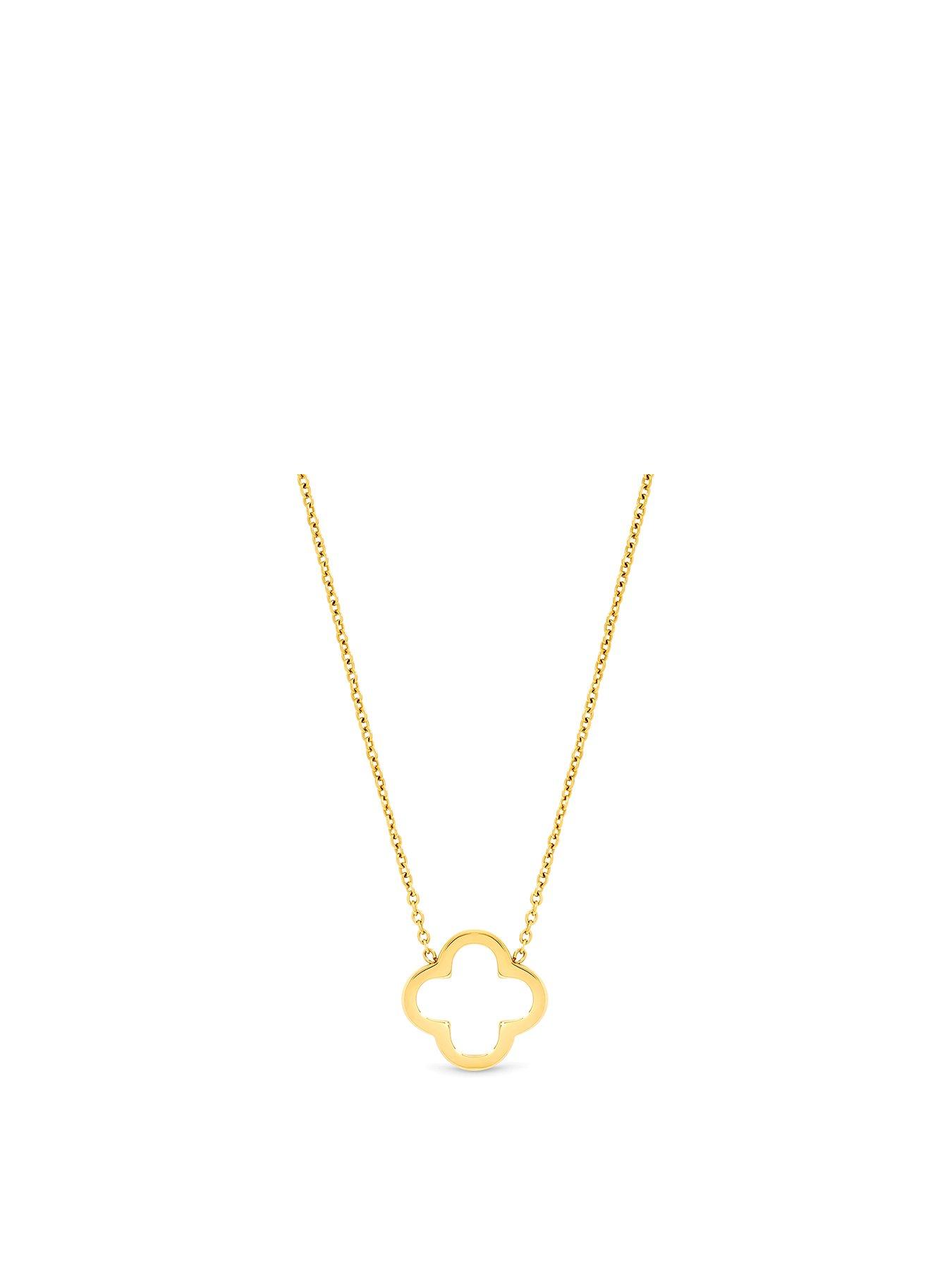 Image 2 of 5 of Jon Richard Waterproof Gold Plated Clover Pendant