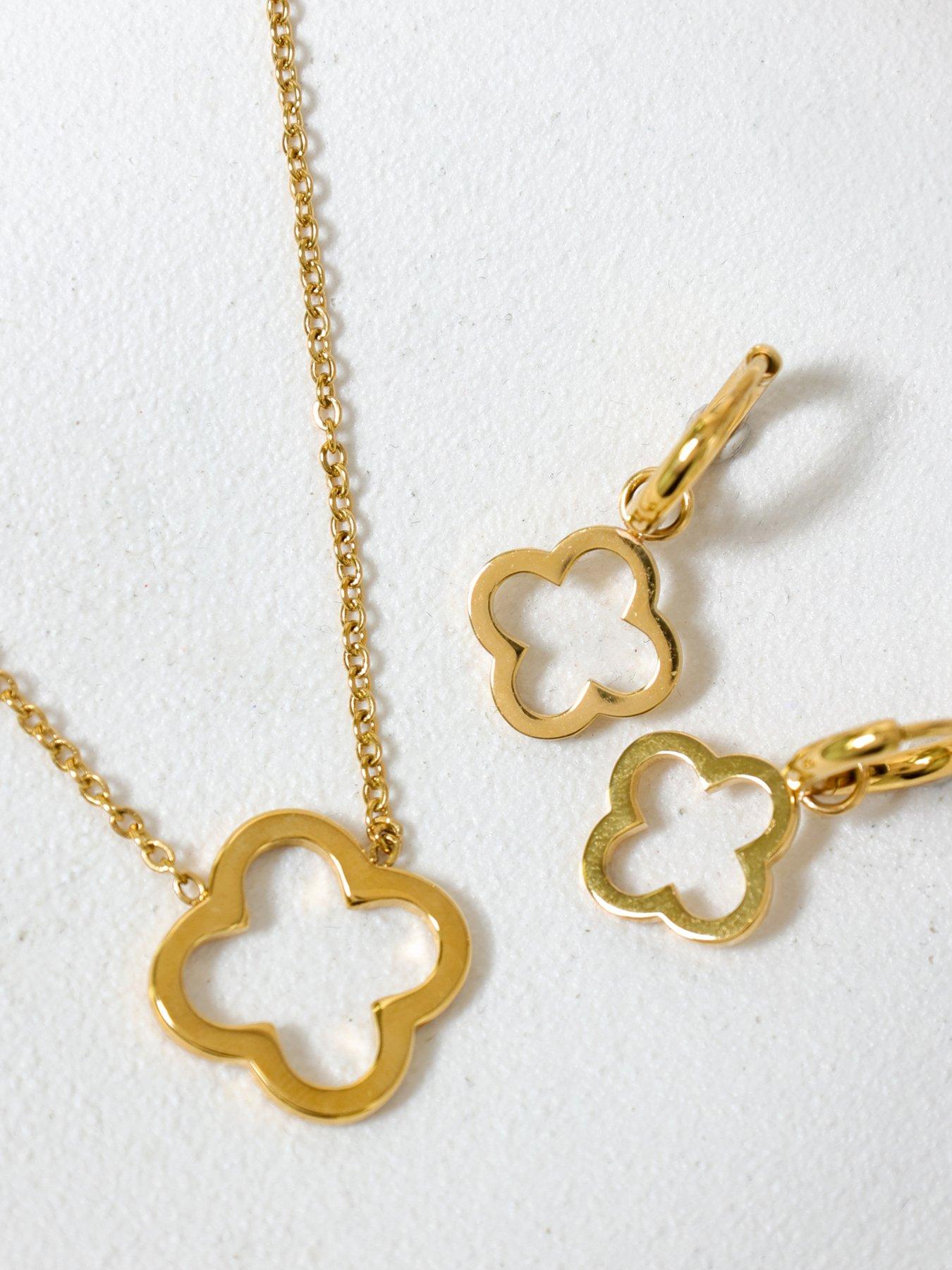 Image 5 of 5 of Jon Richard Waterproof Gold Plated Clover Pendant