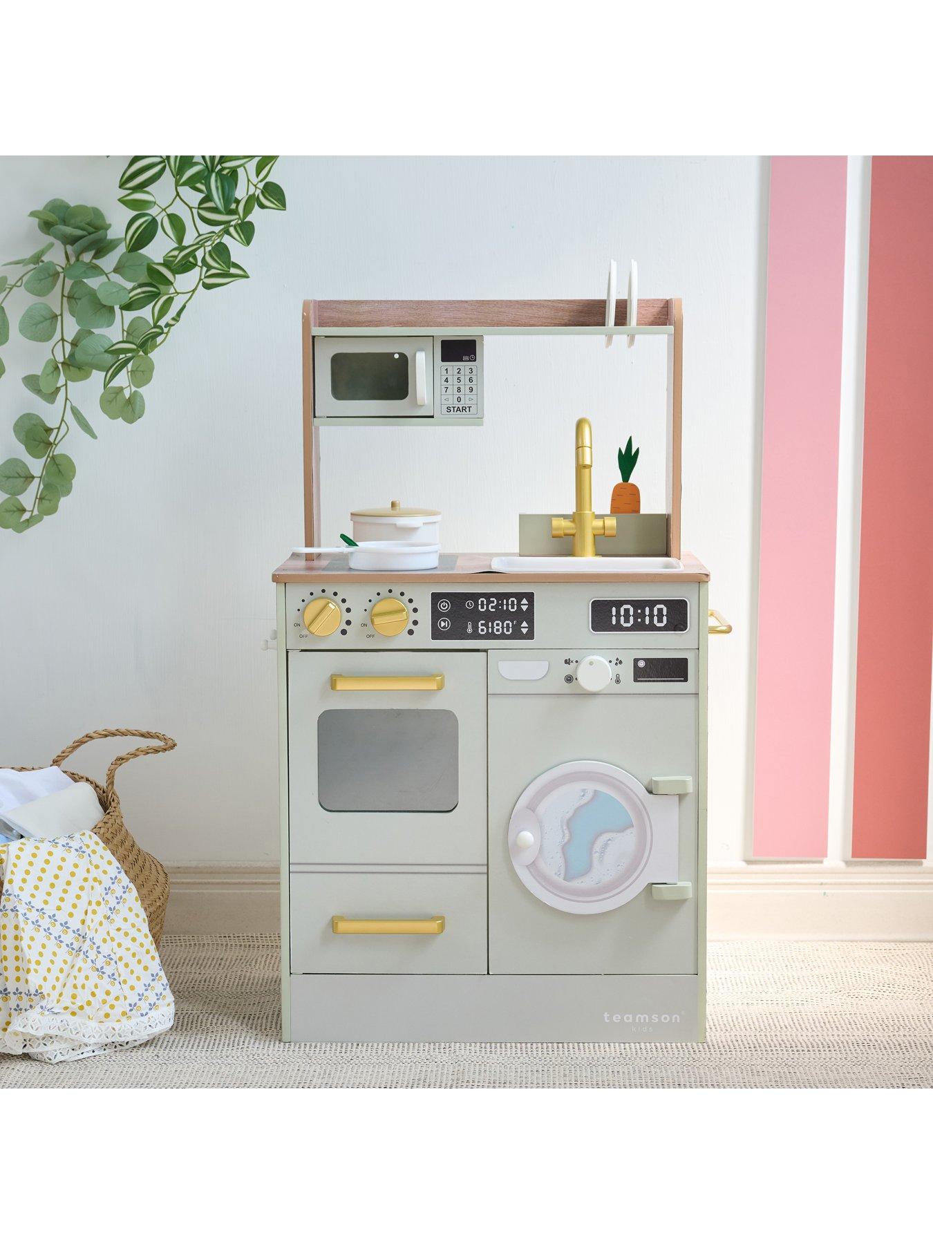 Image 2 of 8 of Teamson Kids Little Chef Lake Tahoe Small Kitchen - Green