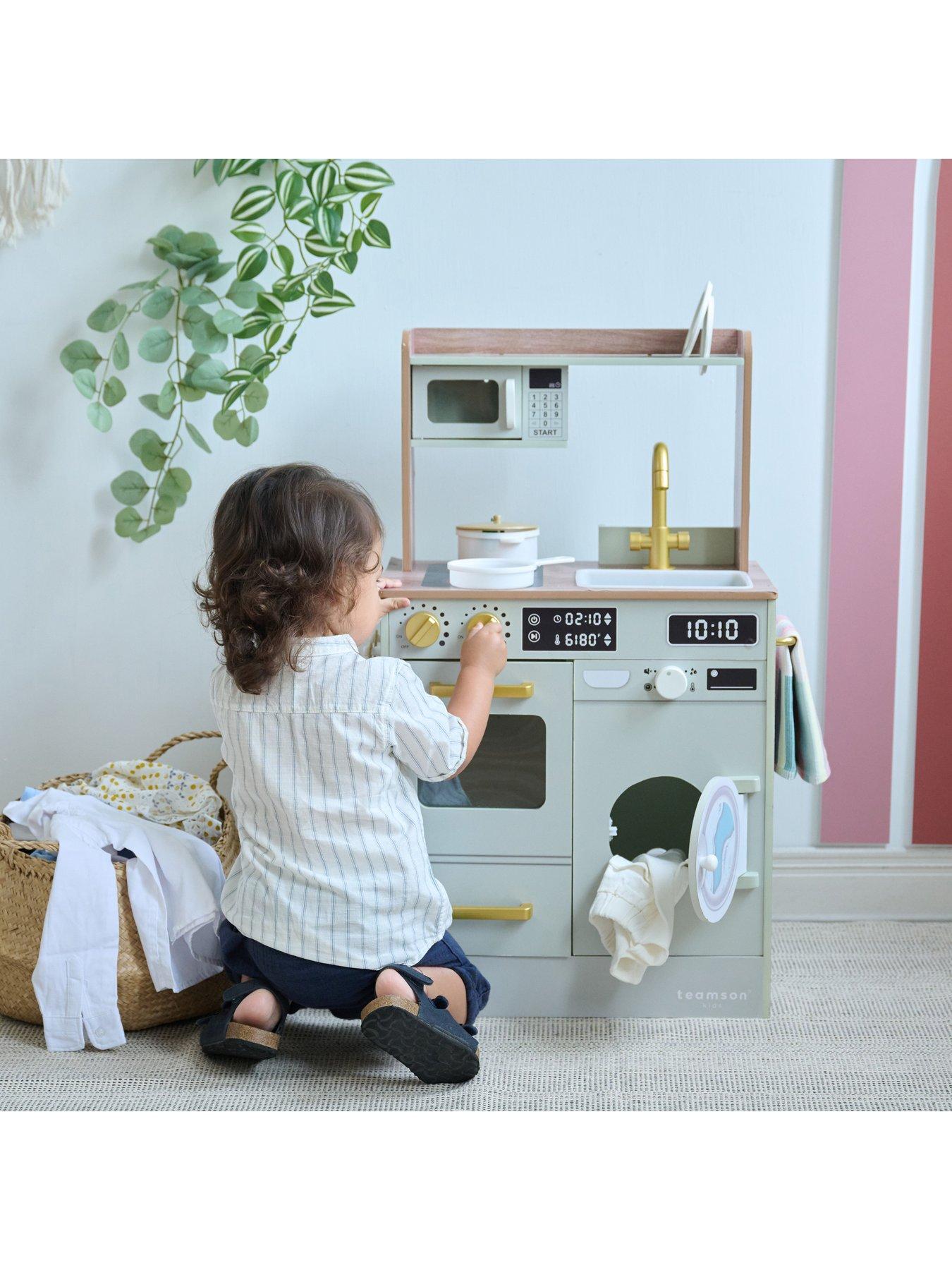Image 3 of 8 of Teamson Kids Little Chef Lake Tahoe Small Kitchen - Green