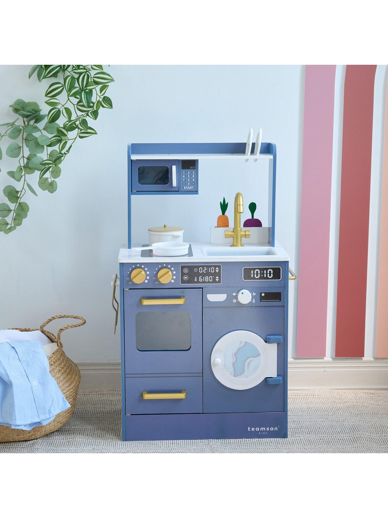 Image 2 of 6 of Teamson Kids Little Chef Lake Tahoe Small Kitchen Playset&nbsp;- Blue