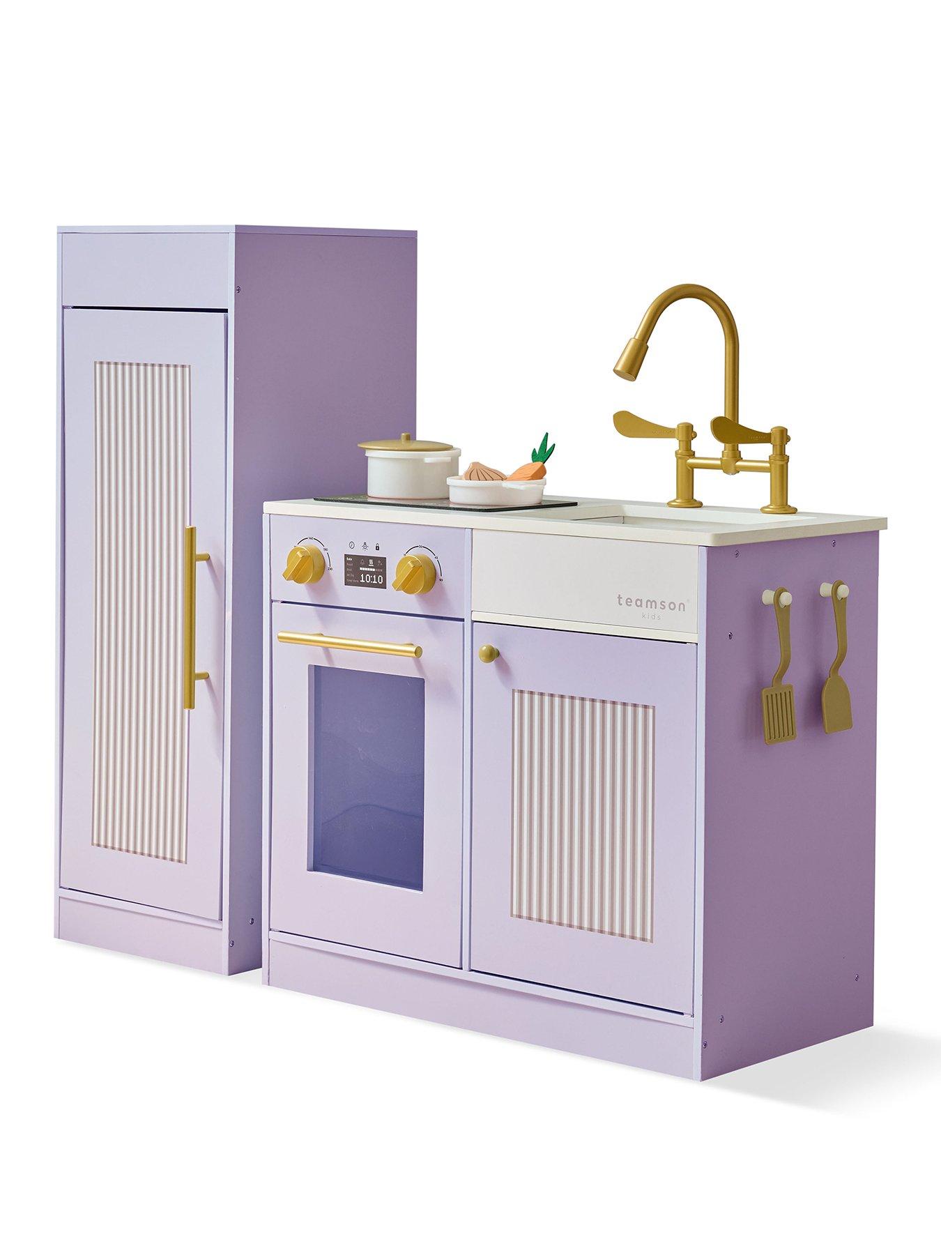 Image 1 of 6 of Teamson Kids Little Chef Chester Sleek Play Kitchen - Purple
