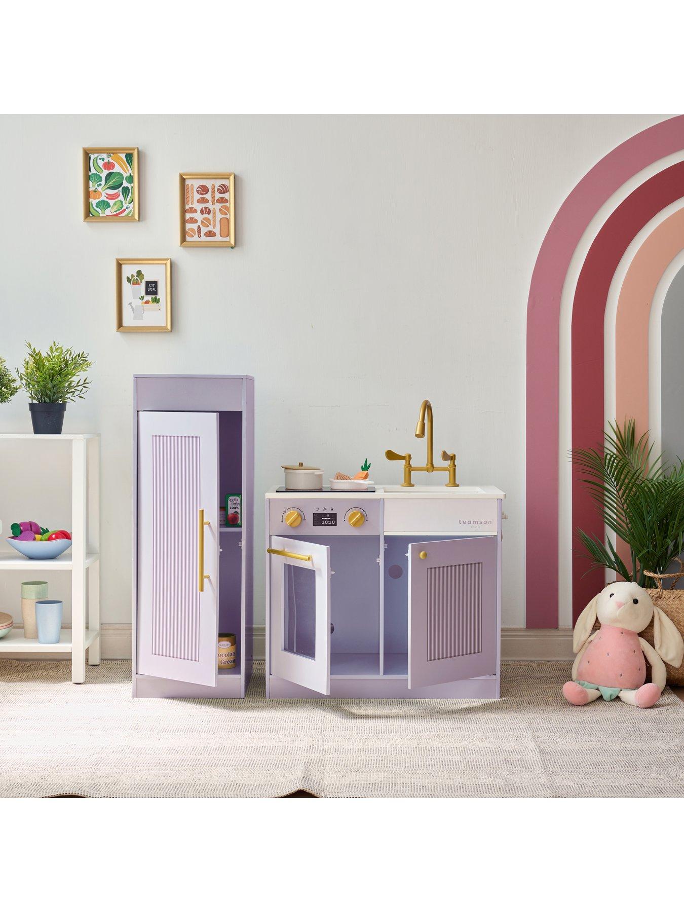 Image 3 of 6 of Teamson Kids Little Chef Chester Sleek Play Kitchen - Purple