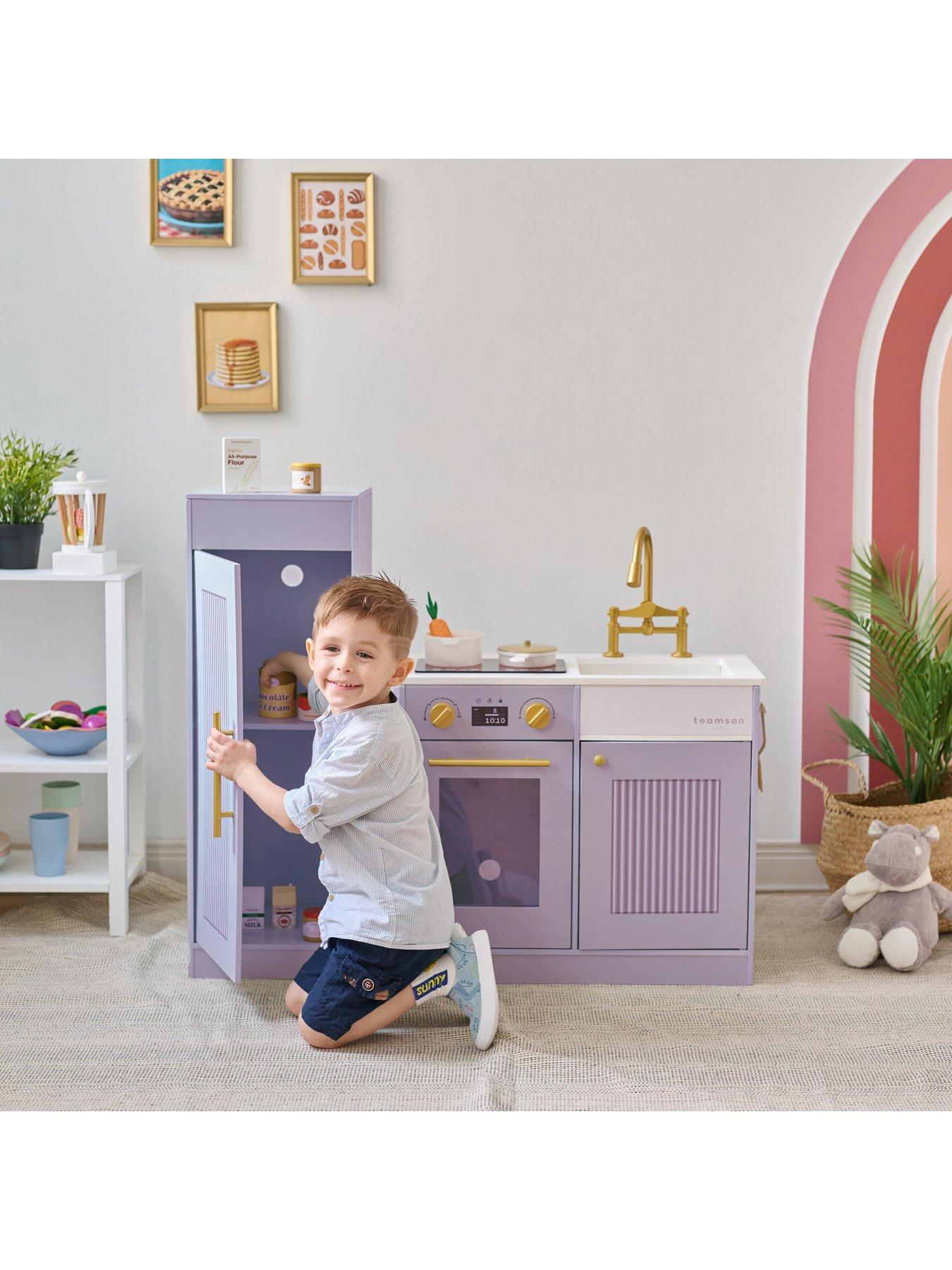 Image 5 of 6 of Teamson Kids Little Chef Chester Sleek Play Kitchen - Purple
