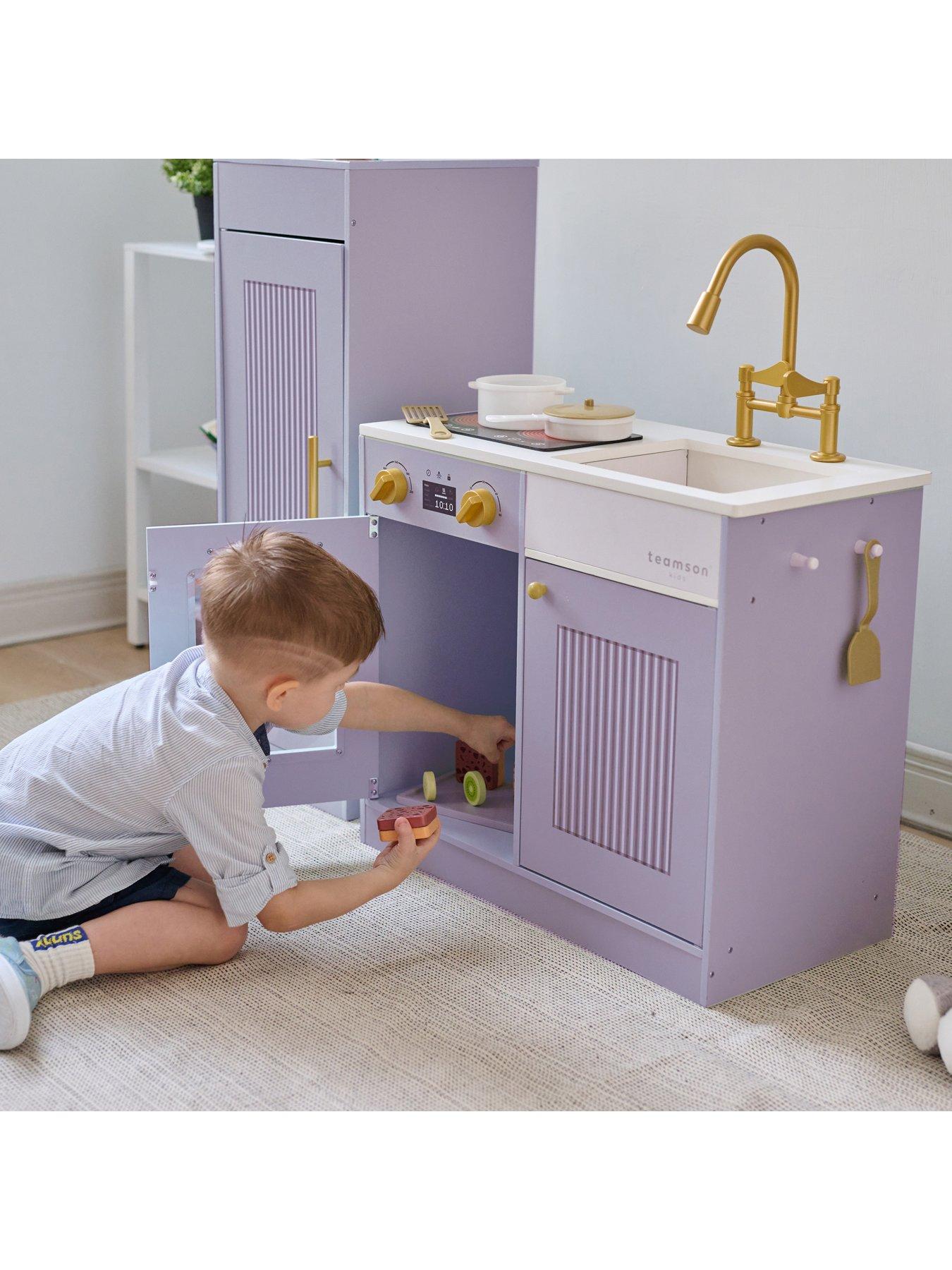 Image 6 of 6 of Teamson Kids Little Chef Chester Sleek Play Kitchen - Purple