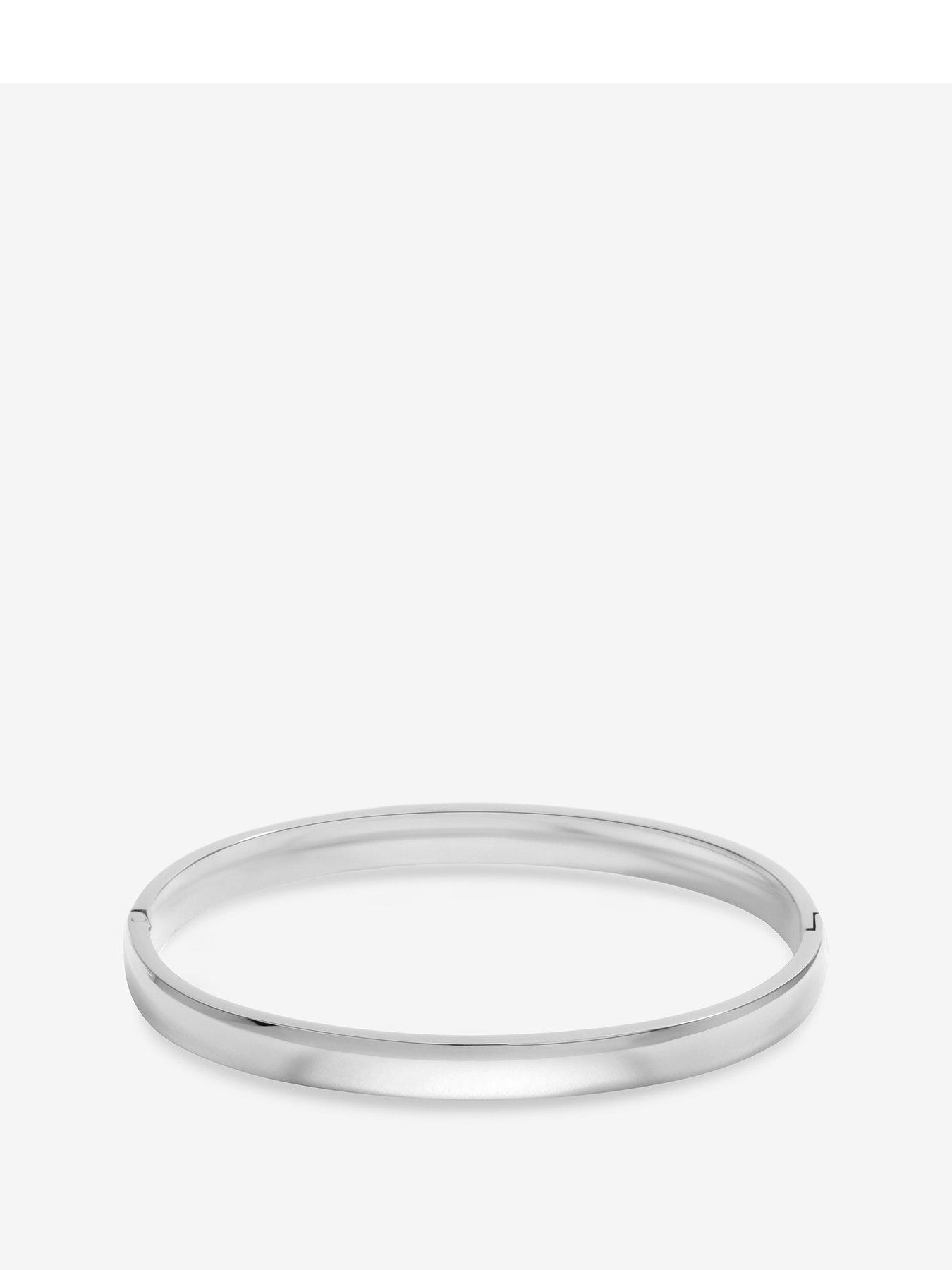 Jon Richard Waterproof Sterling Silver Plated Polished Bangle