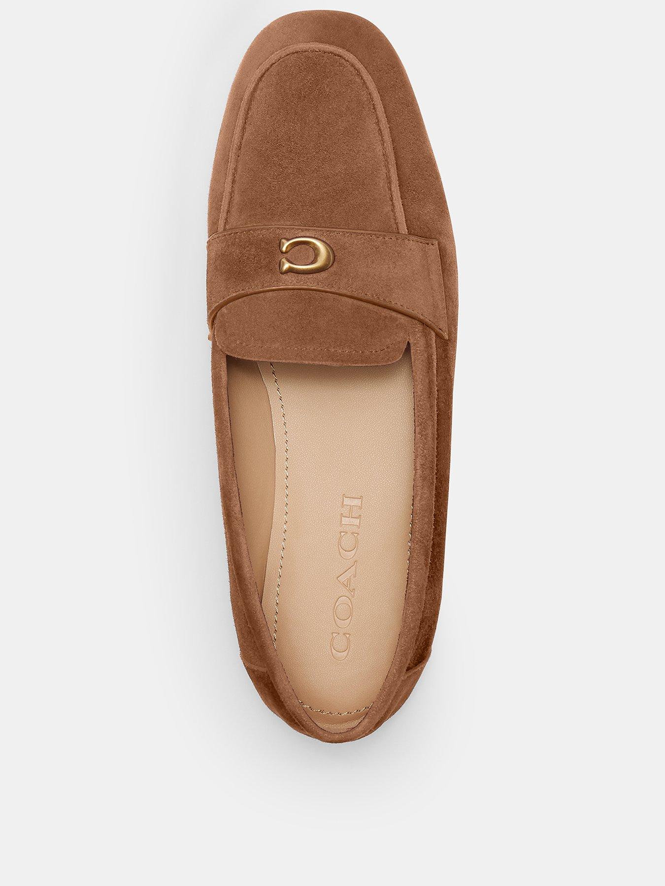Image 3 of 5 of COACH Sculpted C Suede Loafer - Brown