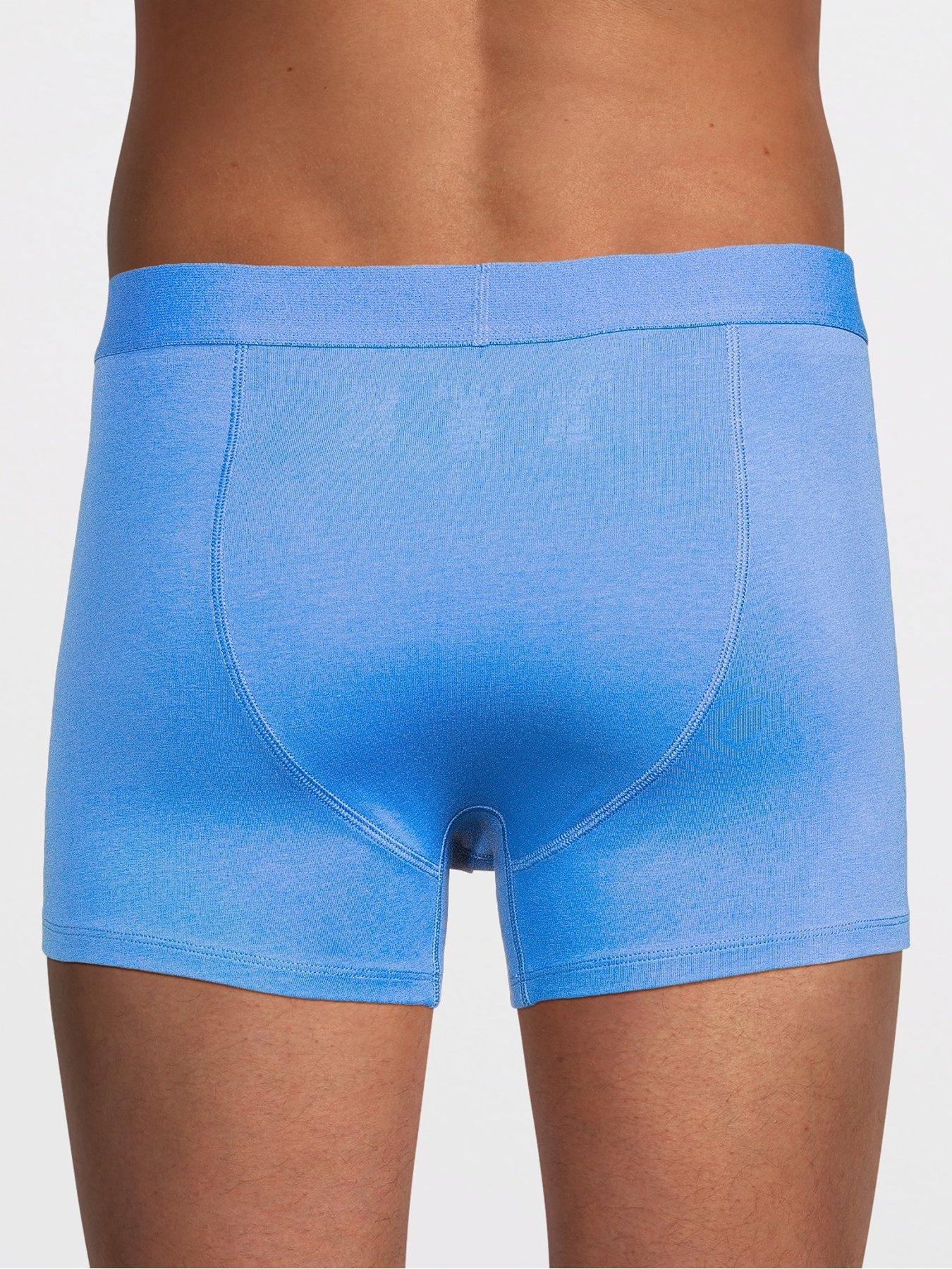 The Very Collection 3 Pack Cotton Rich Trunks - Blue | Very
