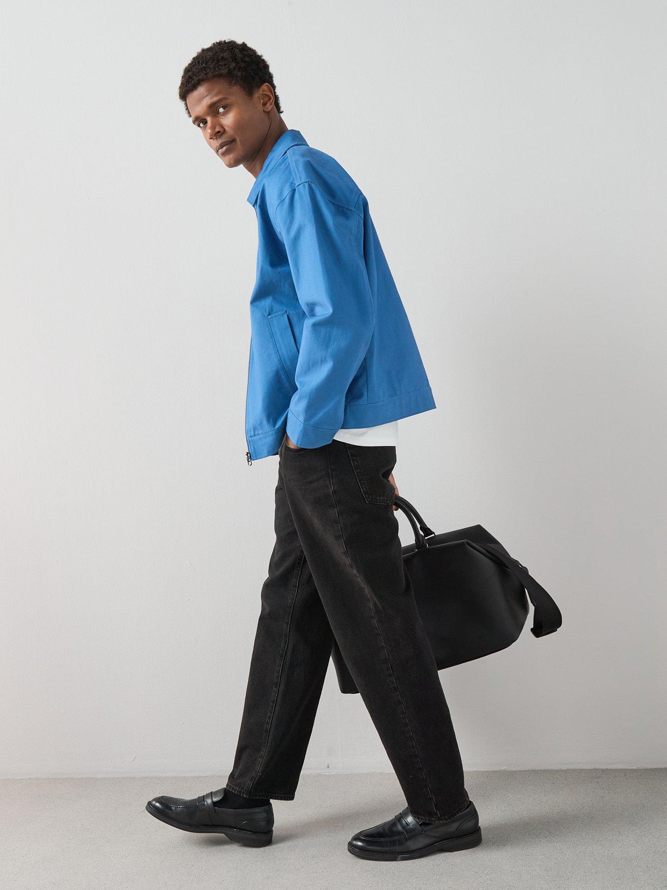 Image 3 of 7 of The Very Collection Zip Through Collared Jacket - Blue