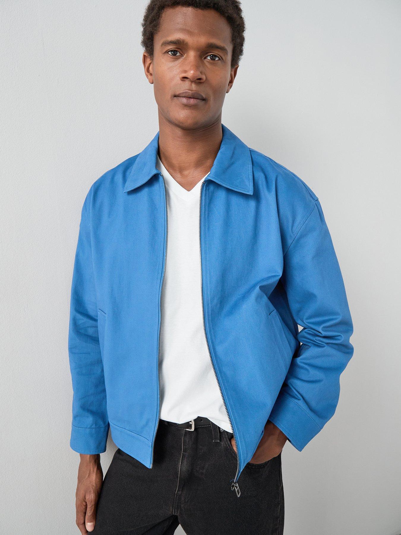 Image 4 of 7 of The Very Collection Zip Through Collared Jacket - Blue