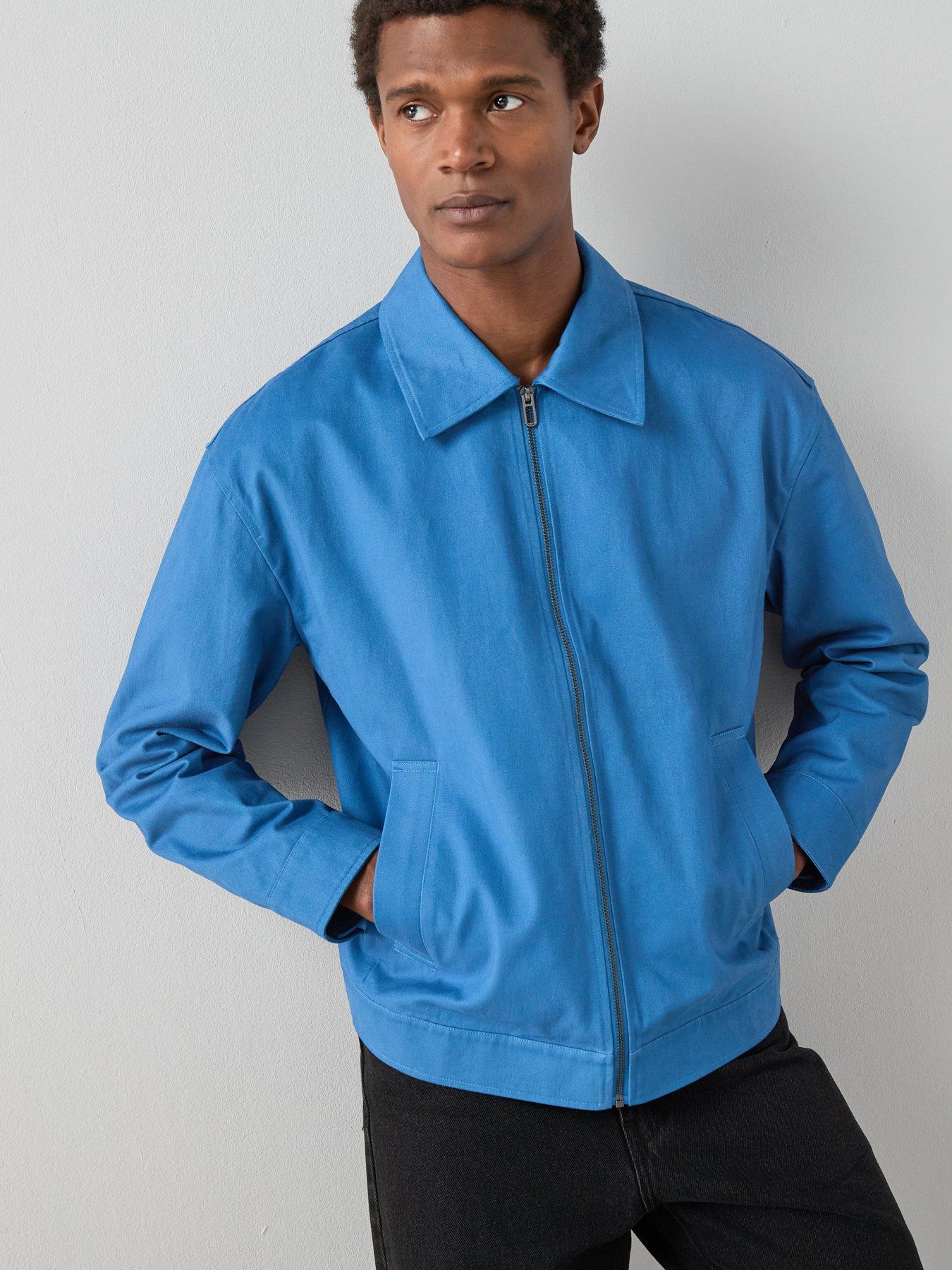 Image 5 of 7 of The Very Collection Zip Through Collared Jacket - Blue