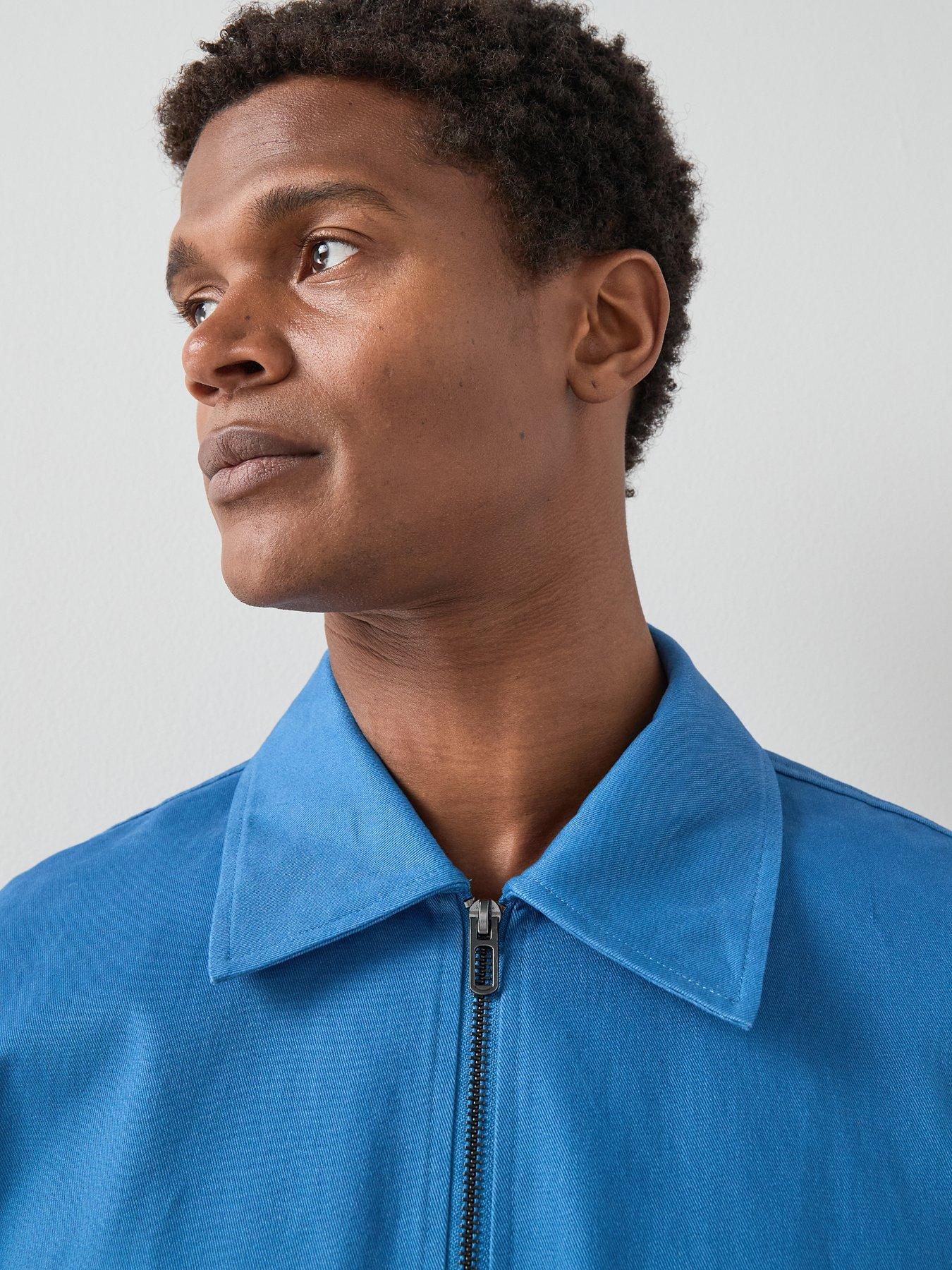 Image 6 of 7 of The Very Collection Zip Through Collared Jacket - Blue
