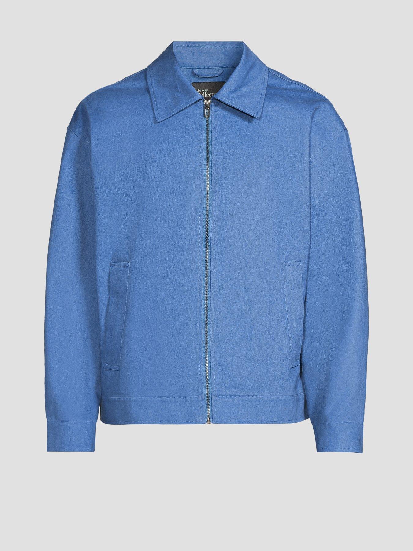 Image 7 of 7 of The Very Collection Zip Through Collared Jacket - Blue