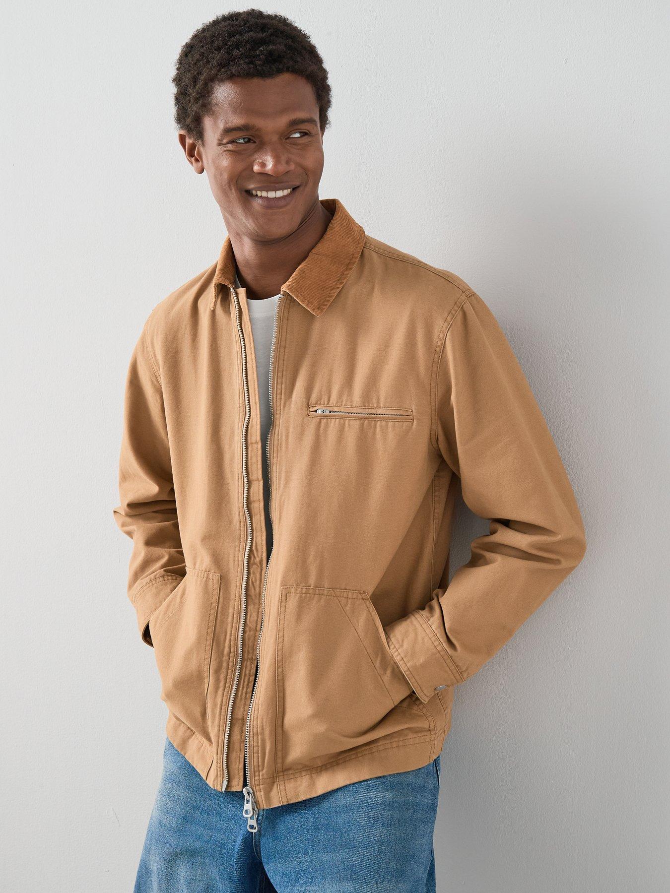 Image 3 of 7 of The Very Collection Corduroy Collared Jacket - Brown