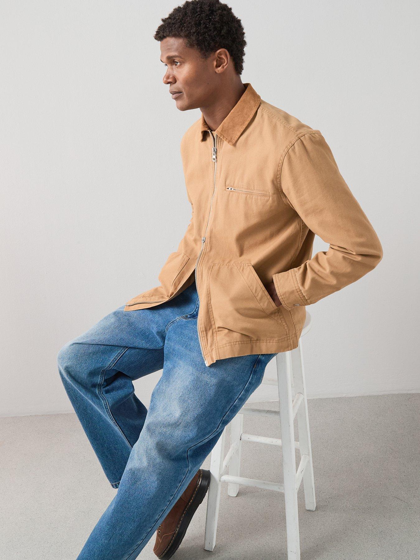 Image 4 of 7 of The Very Collection Corduroy Collared Jacket - Brown