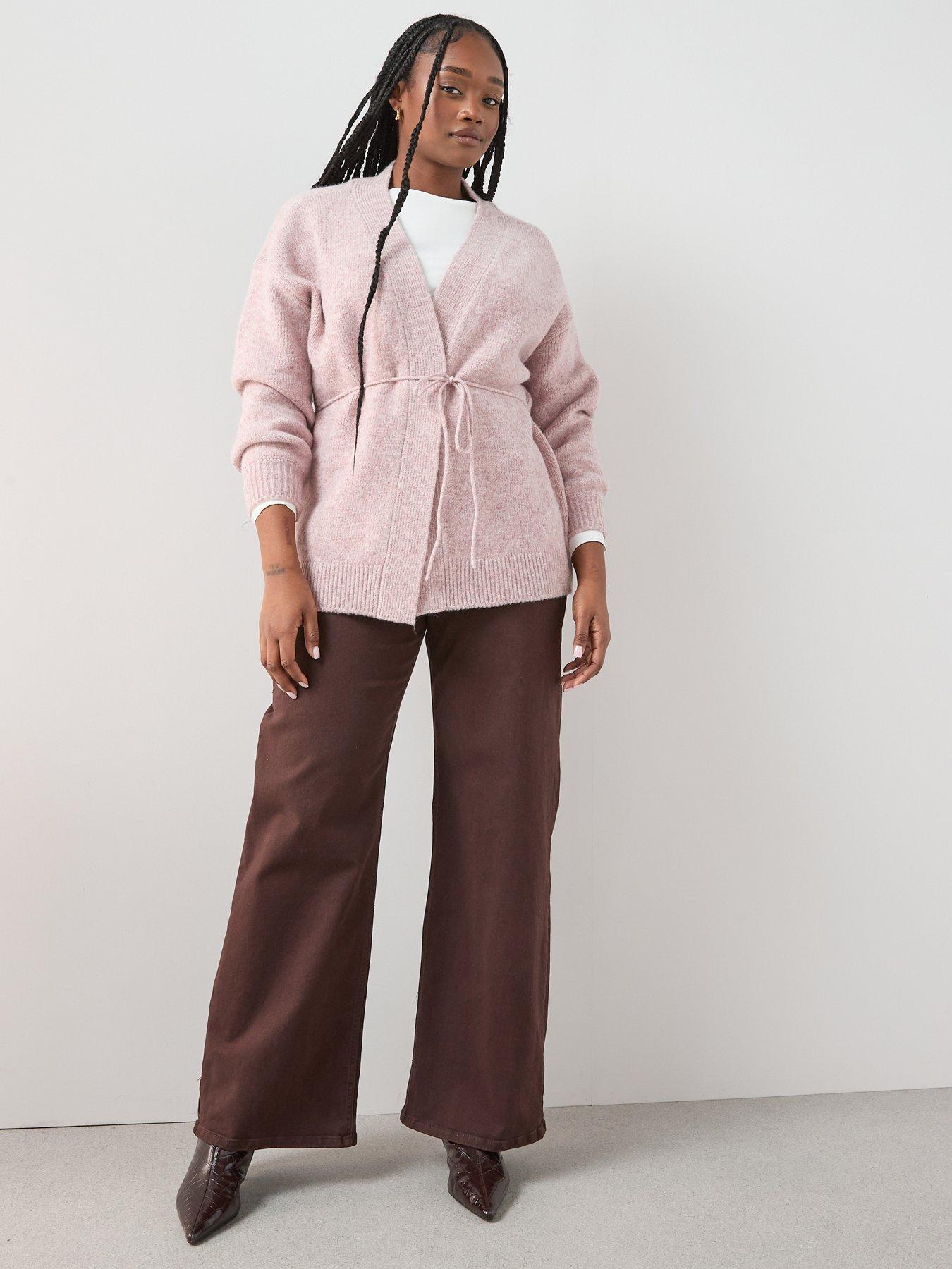 Image 3 of 6 of The Very Collection Curve Edge To Edge Cardigan - Pink