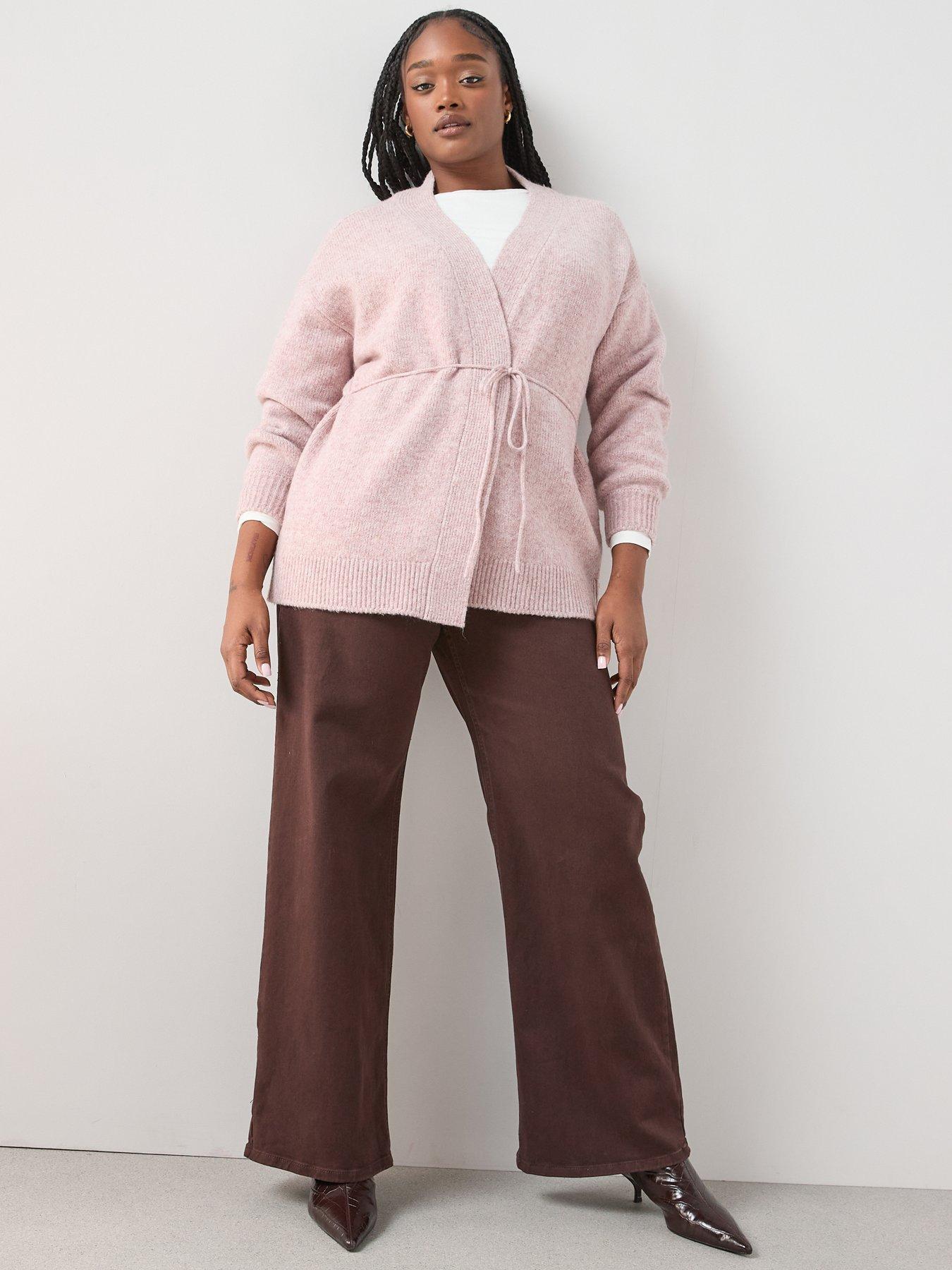 Image 6 of 6 of The Very Collection Curve Edge To Edge Cardigan - Pink