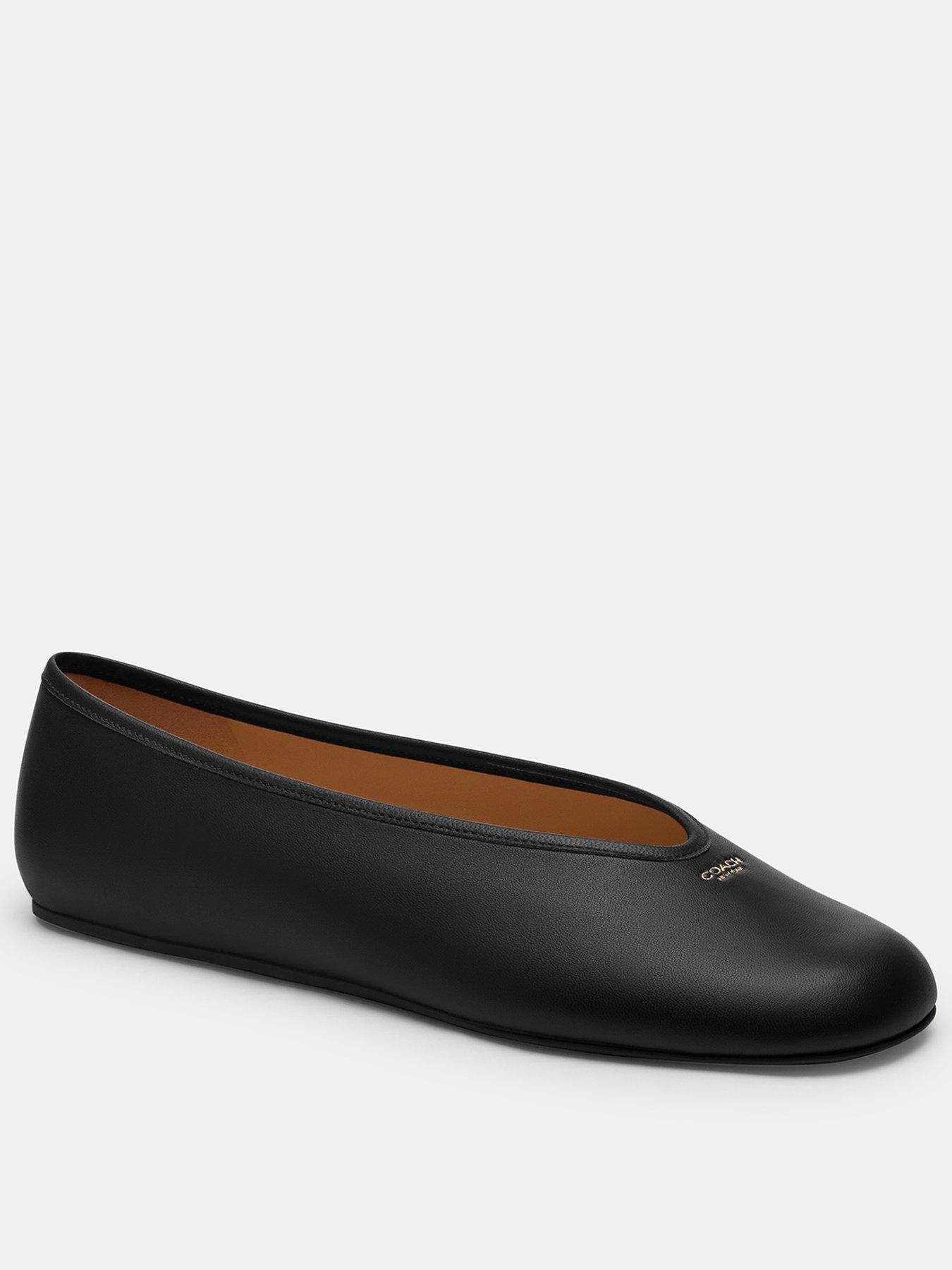 coach-houston-leather-ballet-flat-black