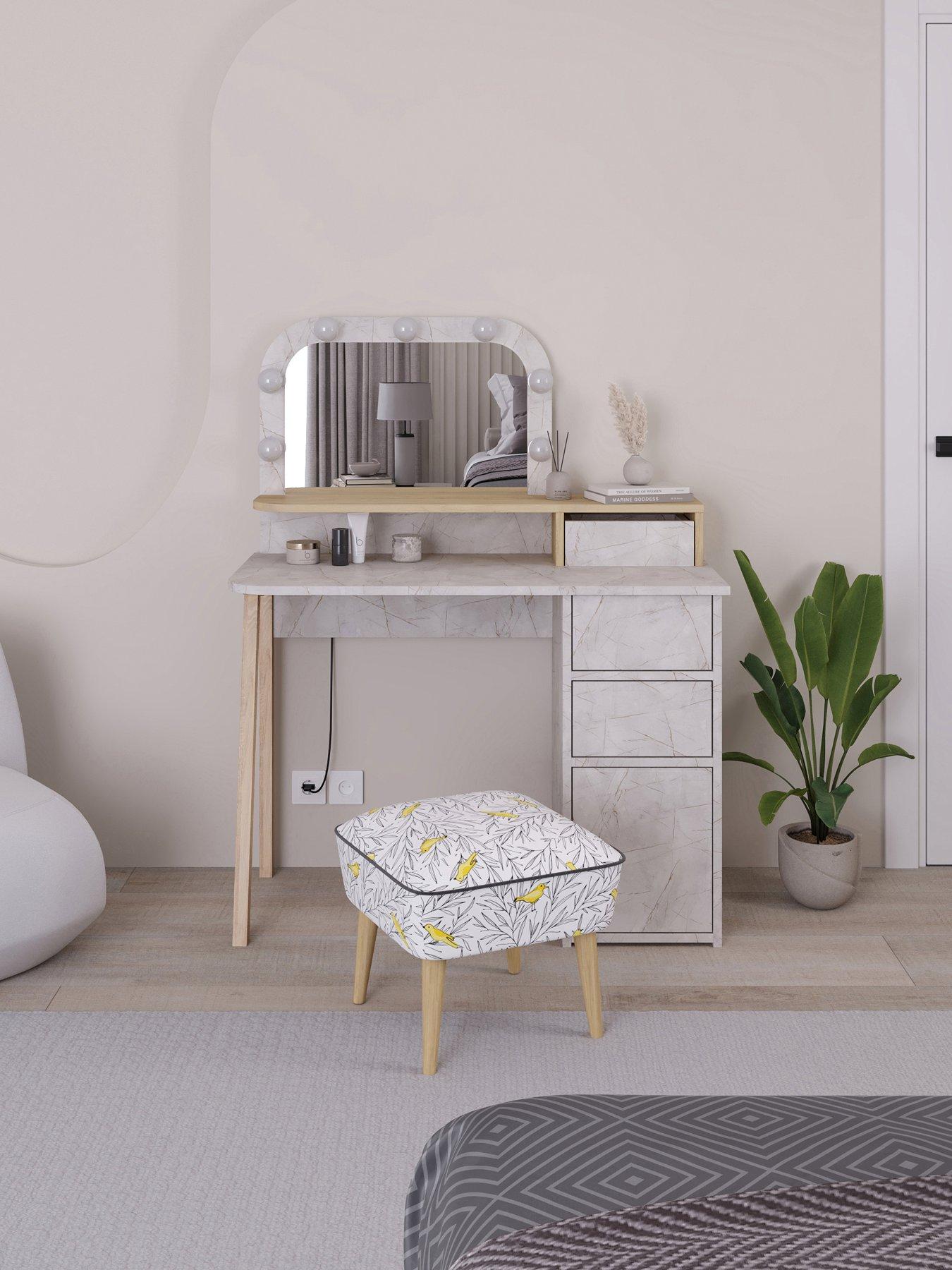 Decortie Avien Dressing Table - Lagina/oak