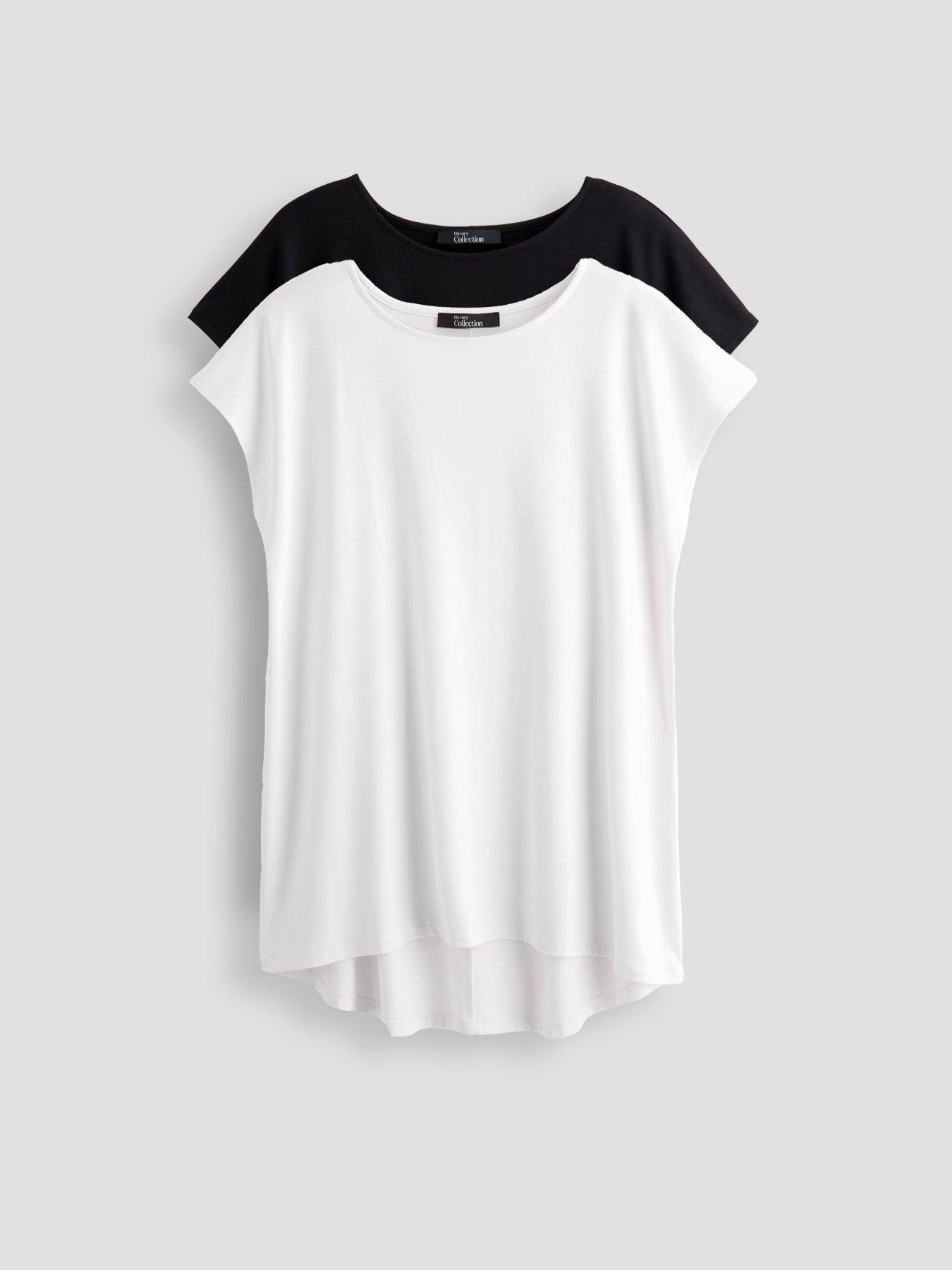 The Very Collection Curve 2 Pack Longline T-shirt - Multi