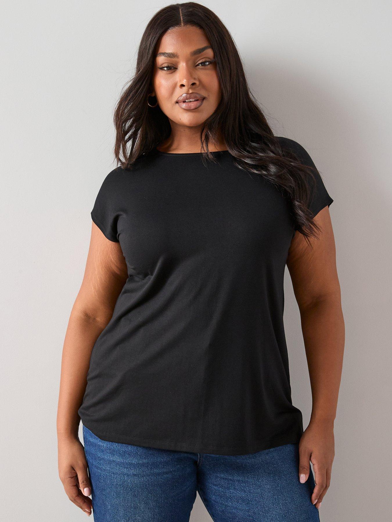 Image 2 of 7 of The Very Collection Curve 2 Pack Longline T-shirt - Multi