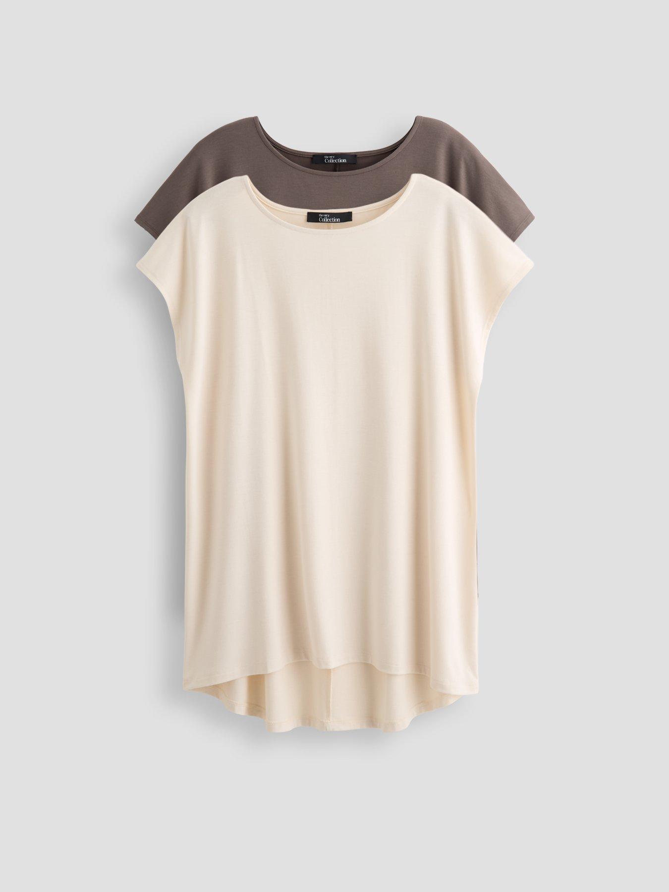 The Very Collection Curve 2 Pack Longline T-Shirt - Multi