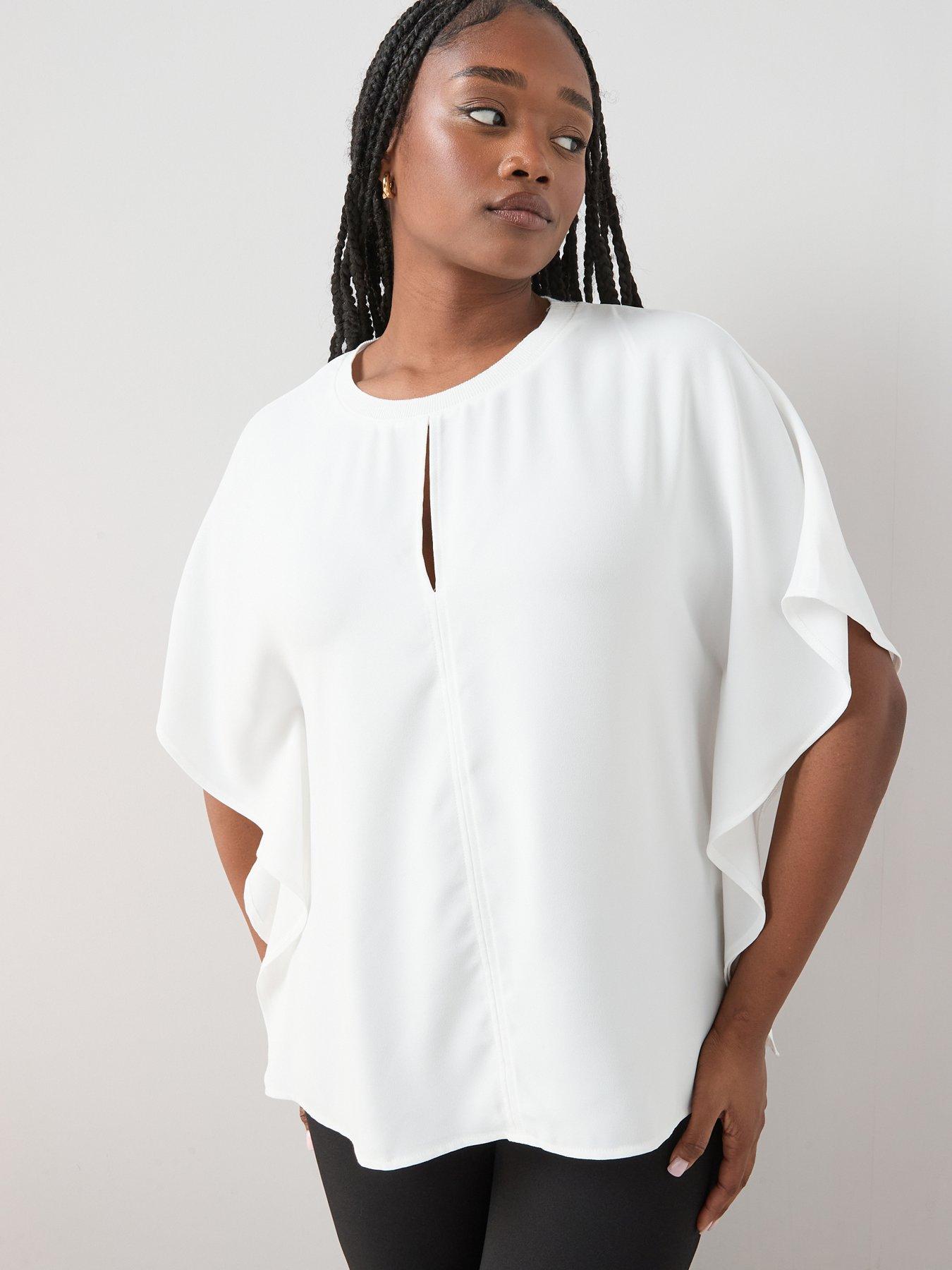 The Very Collection Curve Batwing Sleeve Blouse - Ivory