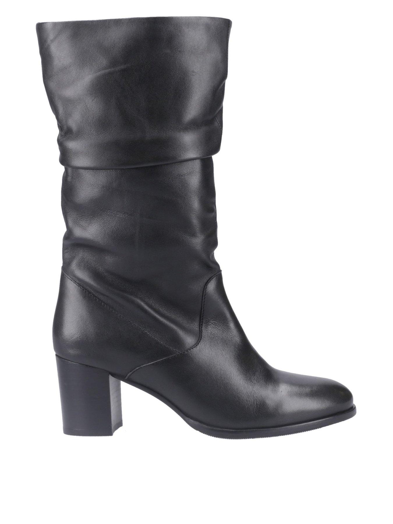 Image 1 of 5 of Hush Puppies Cosima Leather Ruched Boot