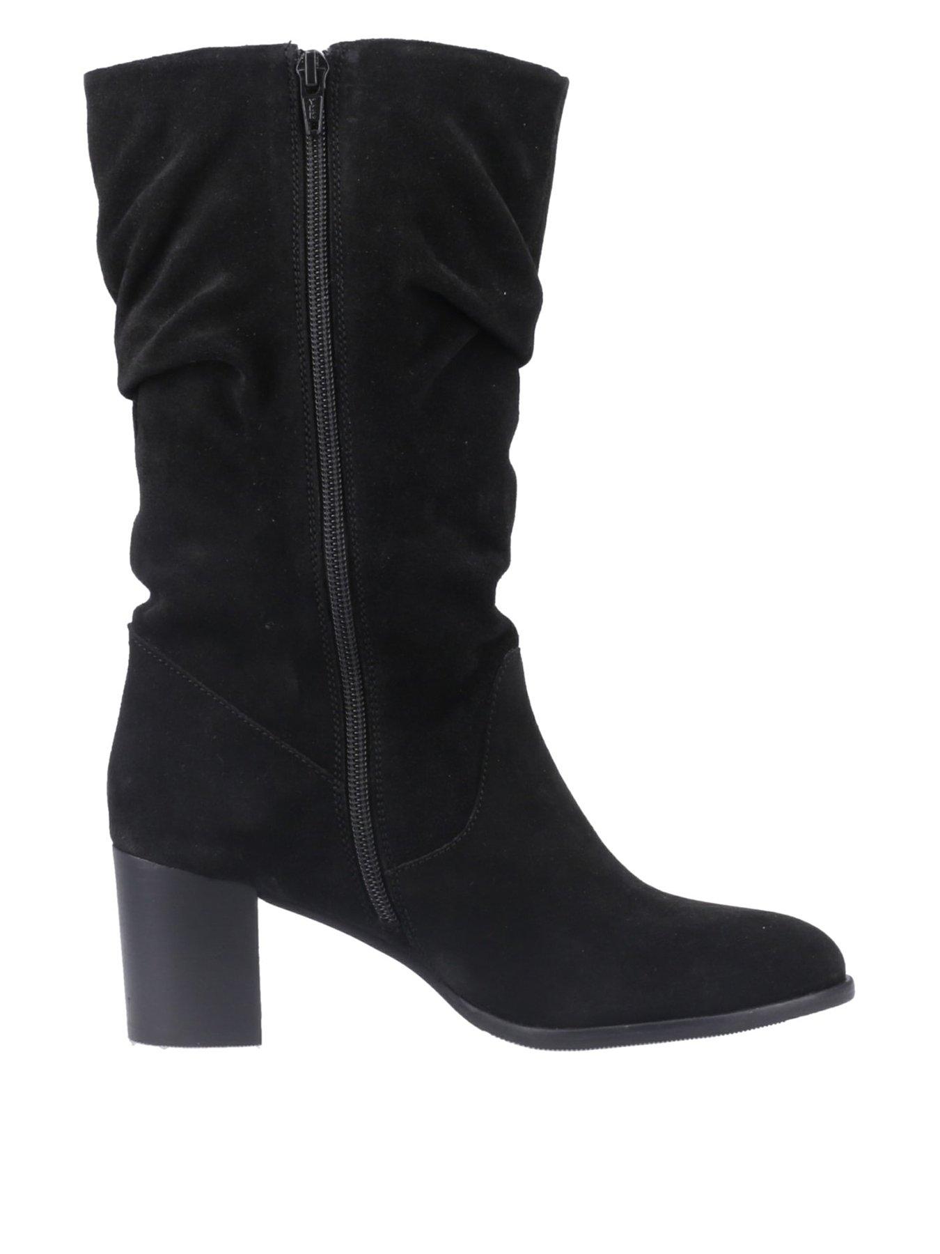 Hush Puppies Black Cosima Ruched Boots - Image 4