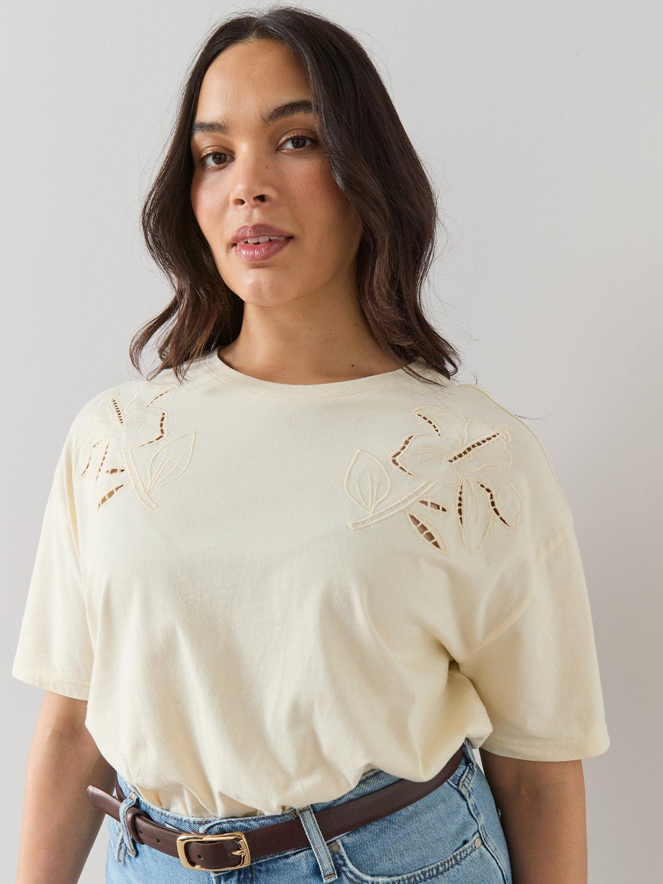 The Very Collection Curve Embroidered T-shirt