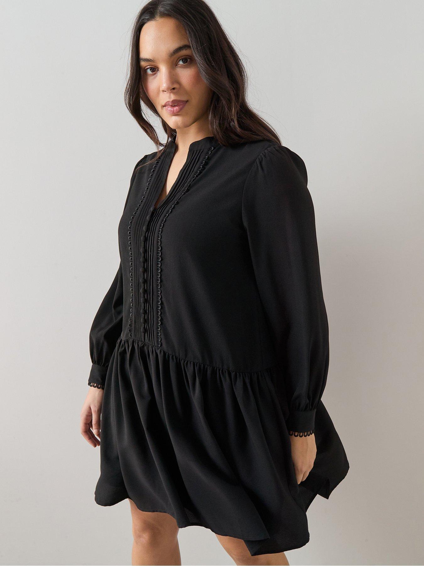 The Very Collection Curve Dropped Waist Mini Dress - Black