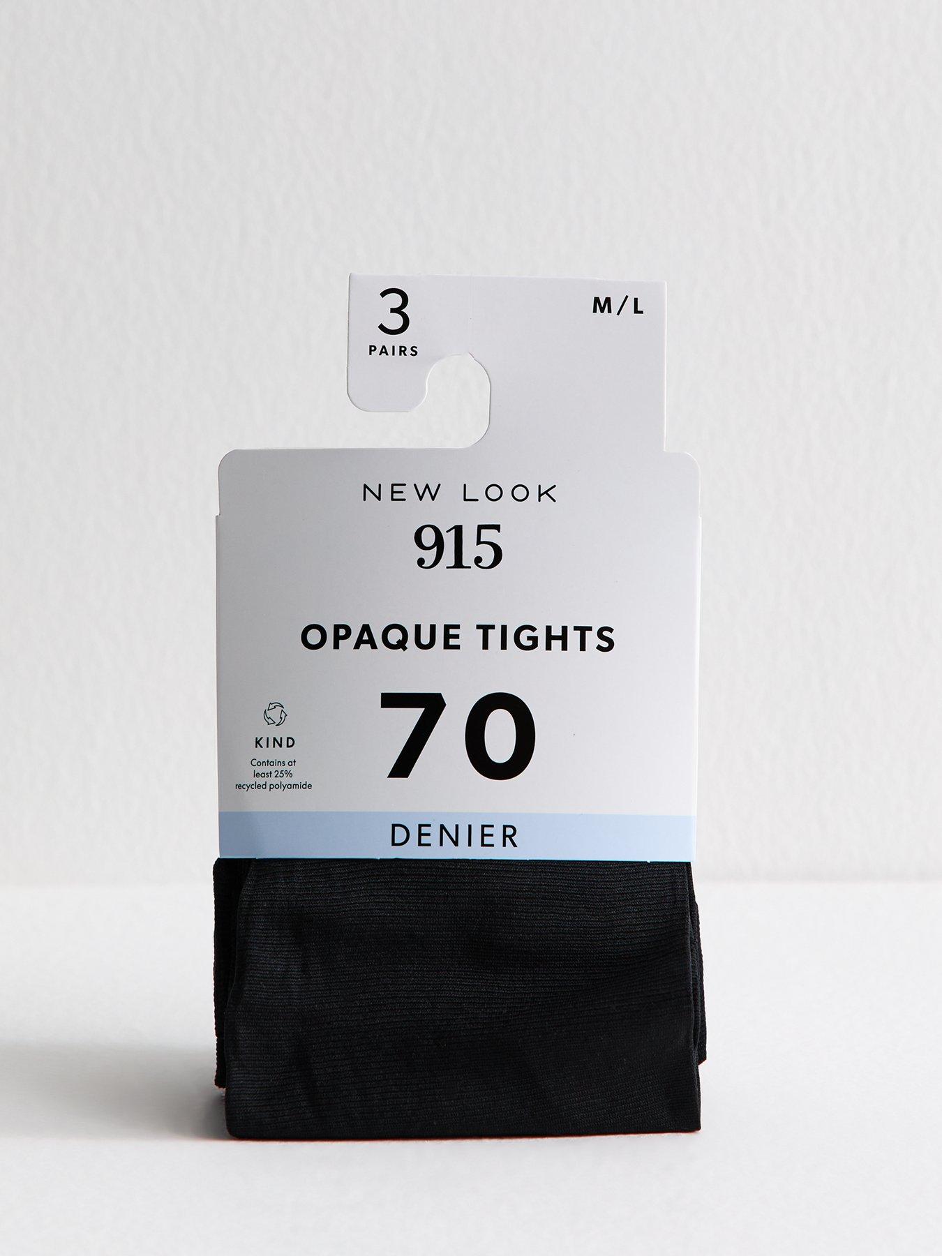 New Look 915 Pack Of 3 70 Denier Opaque Tights - Black