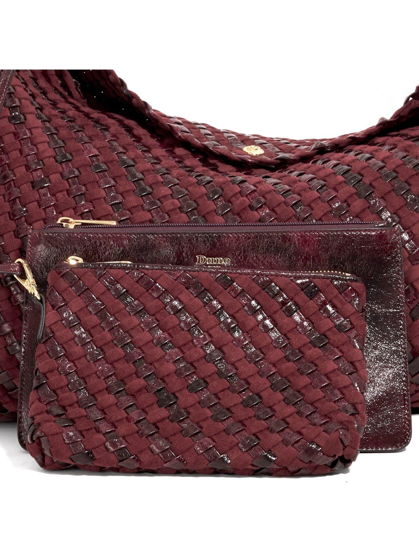 Image 5 of 5 of Dune London Deliberate Xl Extra Large Woven Shoulder Bag - Purple
