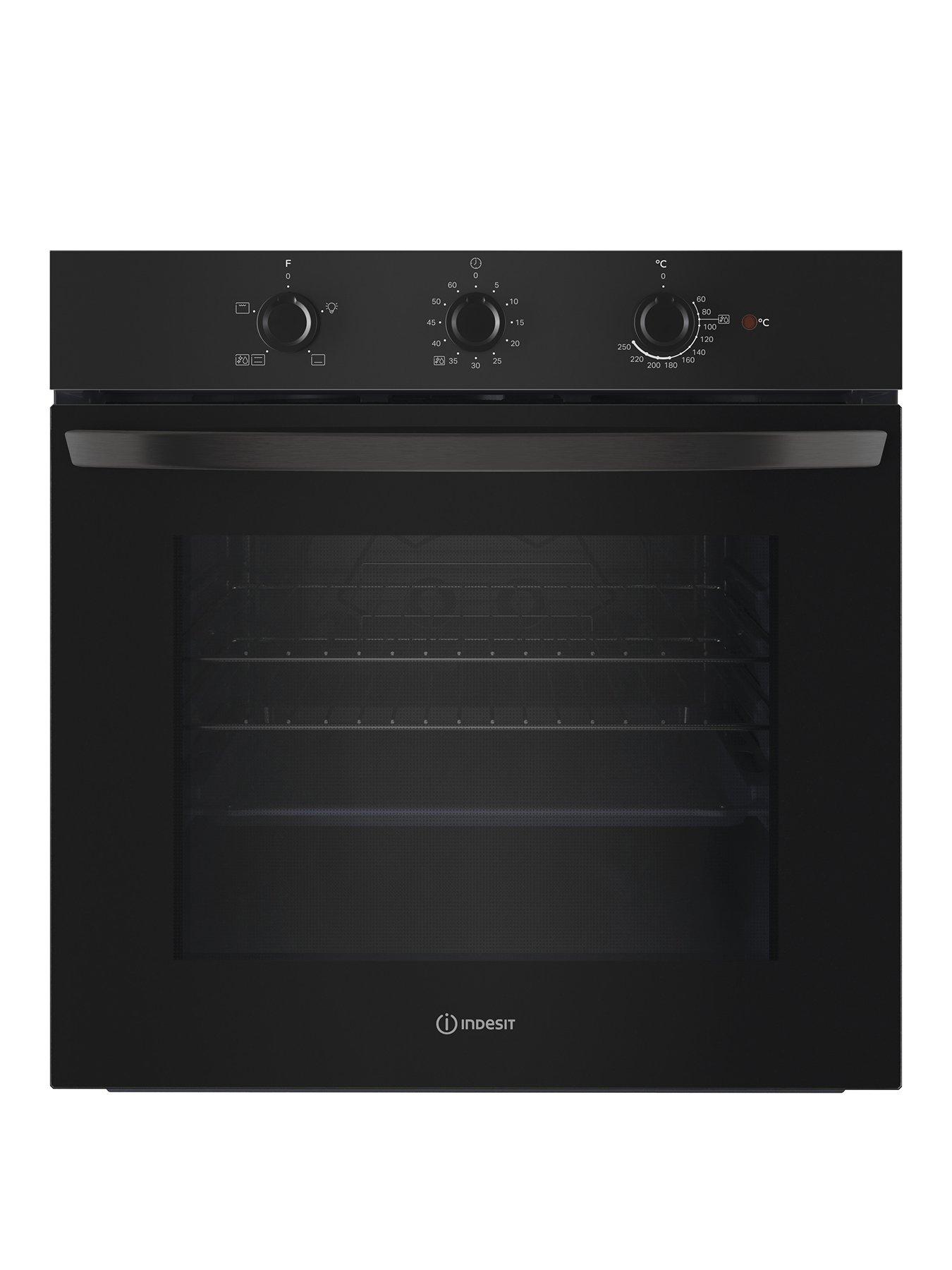 Image 1 of 7 of Indesit Click&amp;Clean IO 232H B UK Electric Single Oven - Black