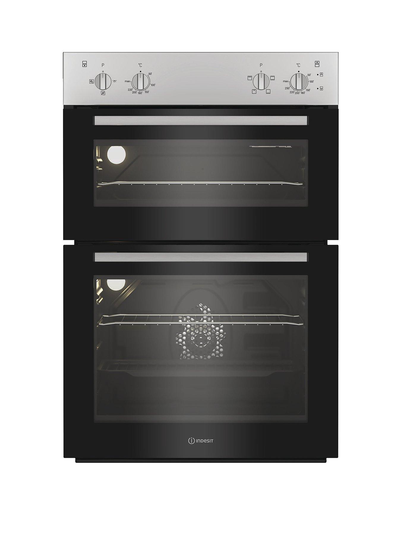 Indesit DII 10N S Electric Fan Double Oven - Silver