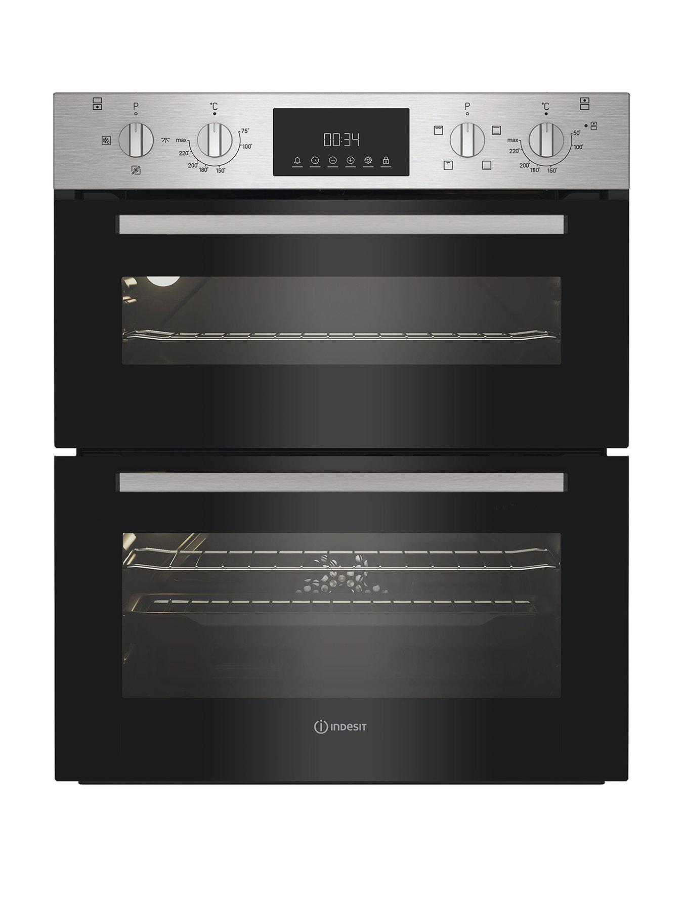 Indesit DUI 10D IX Electric Fan Double Oven - Stainless Steel