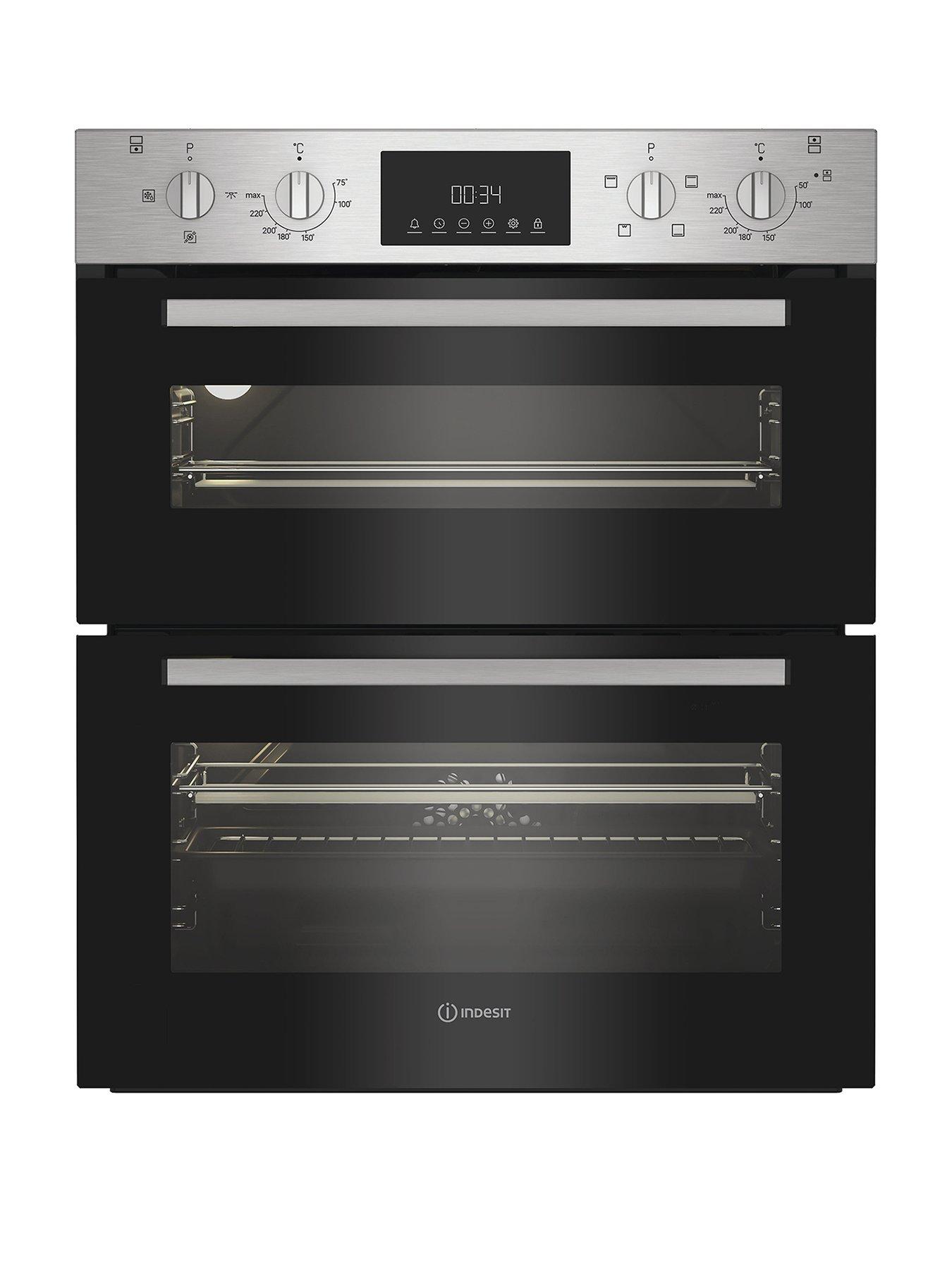 Indesit DUI 12D IX Electric Fan Double Oven - Stainless Steel