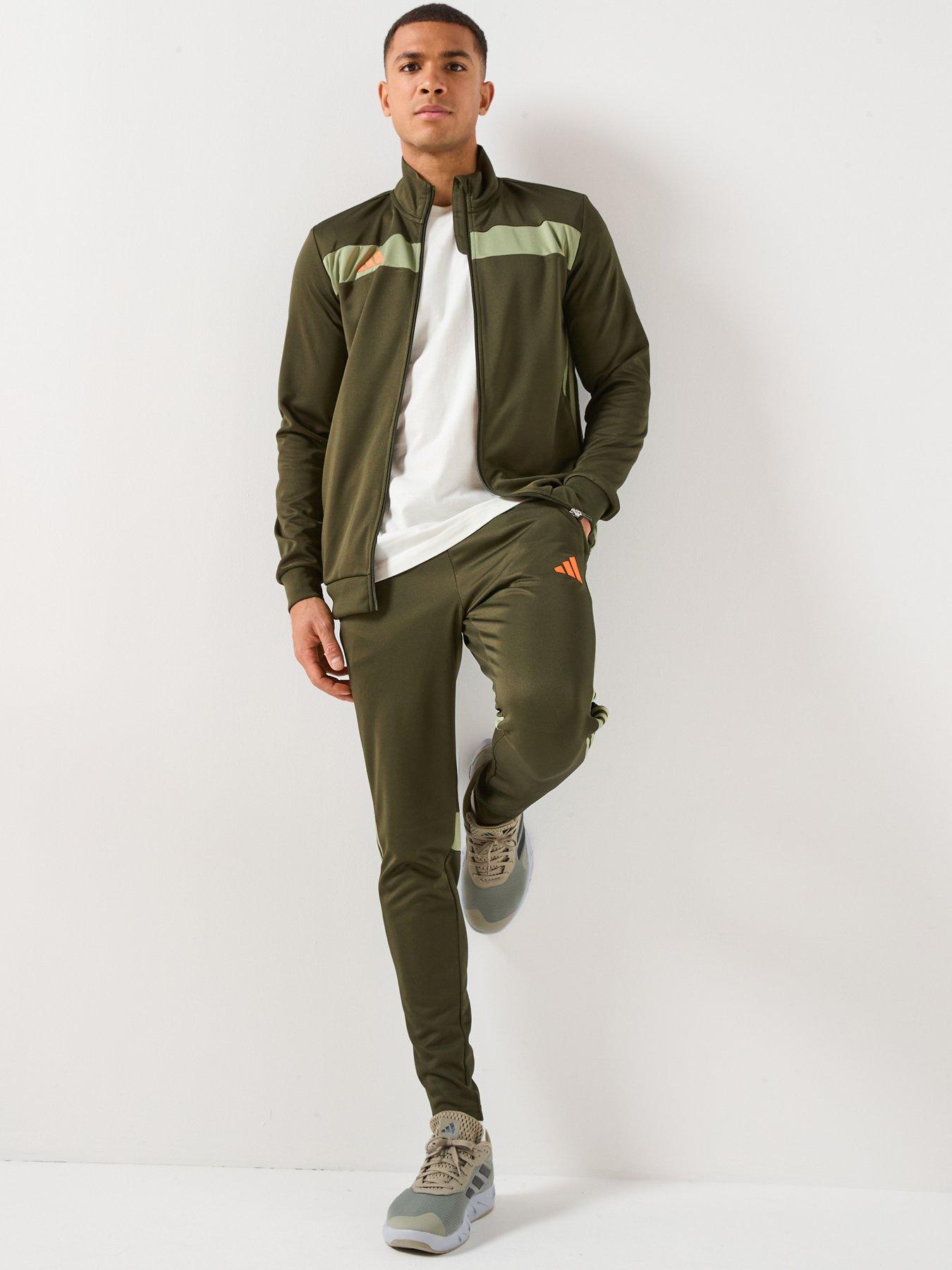 Adidas Mens Tiro Essentials Tracksuit - Green