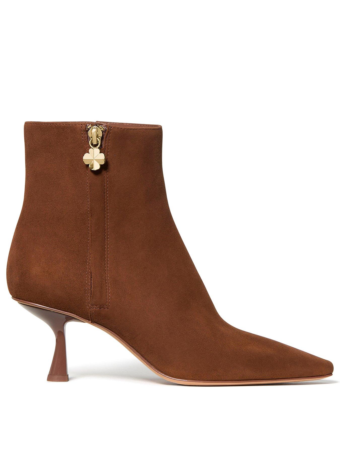 Image 2 of 3 of Kate Spade New York Adele Suede Bootie - Brown