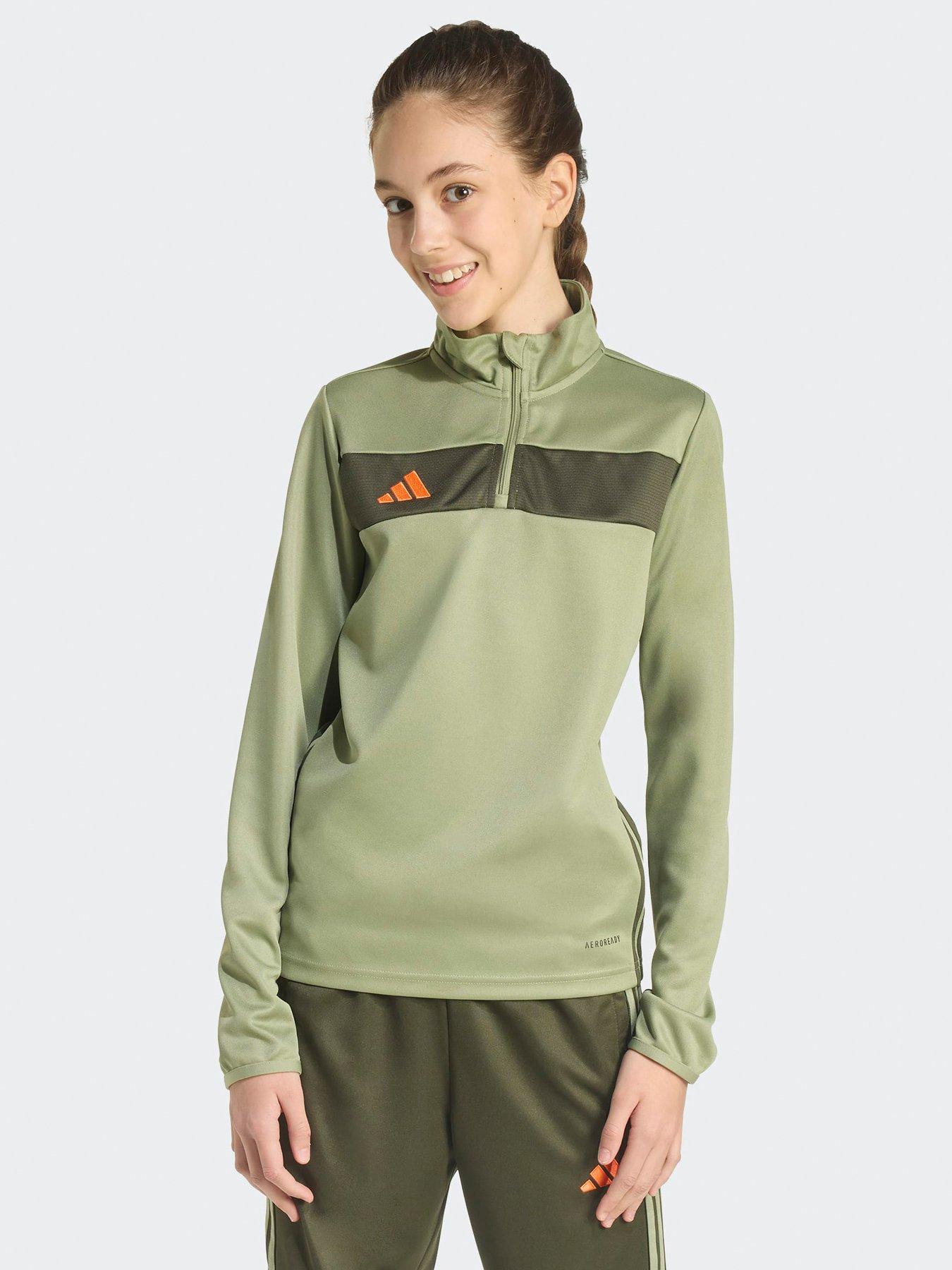Image 1 of 5 of adidas Junior Tiro Essentials Tracksuit Top - Green