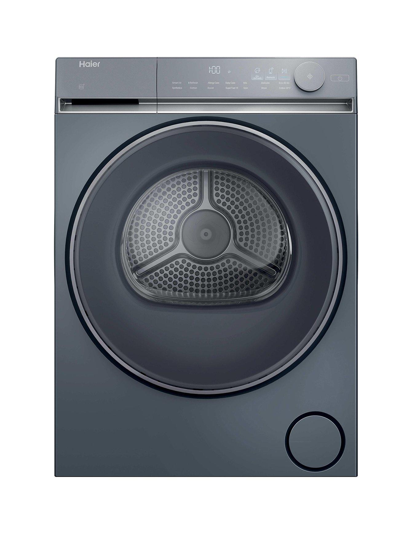 Haier X Series 7 HD100-C367GU1-UK 1kg Heat Pump Tumble Dryer, Wifi, Graphite, A++Rated