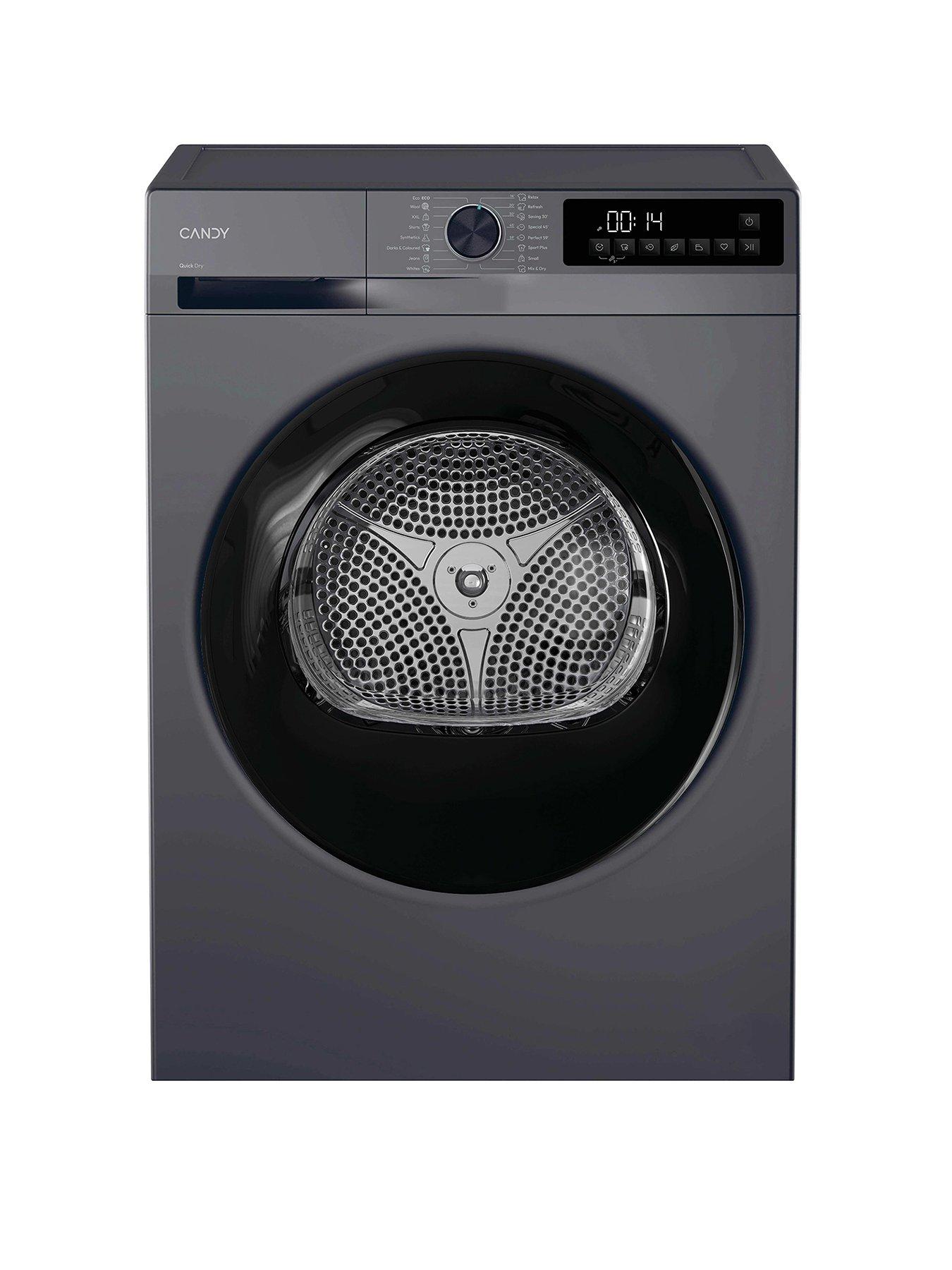Image 1 of 7 of Candy Quick Pro GD 10N1R-80 Pro Dry 10kg Heat Pump Tumble Dryer -&nbsp;Graphite