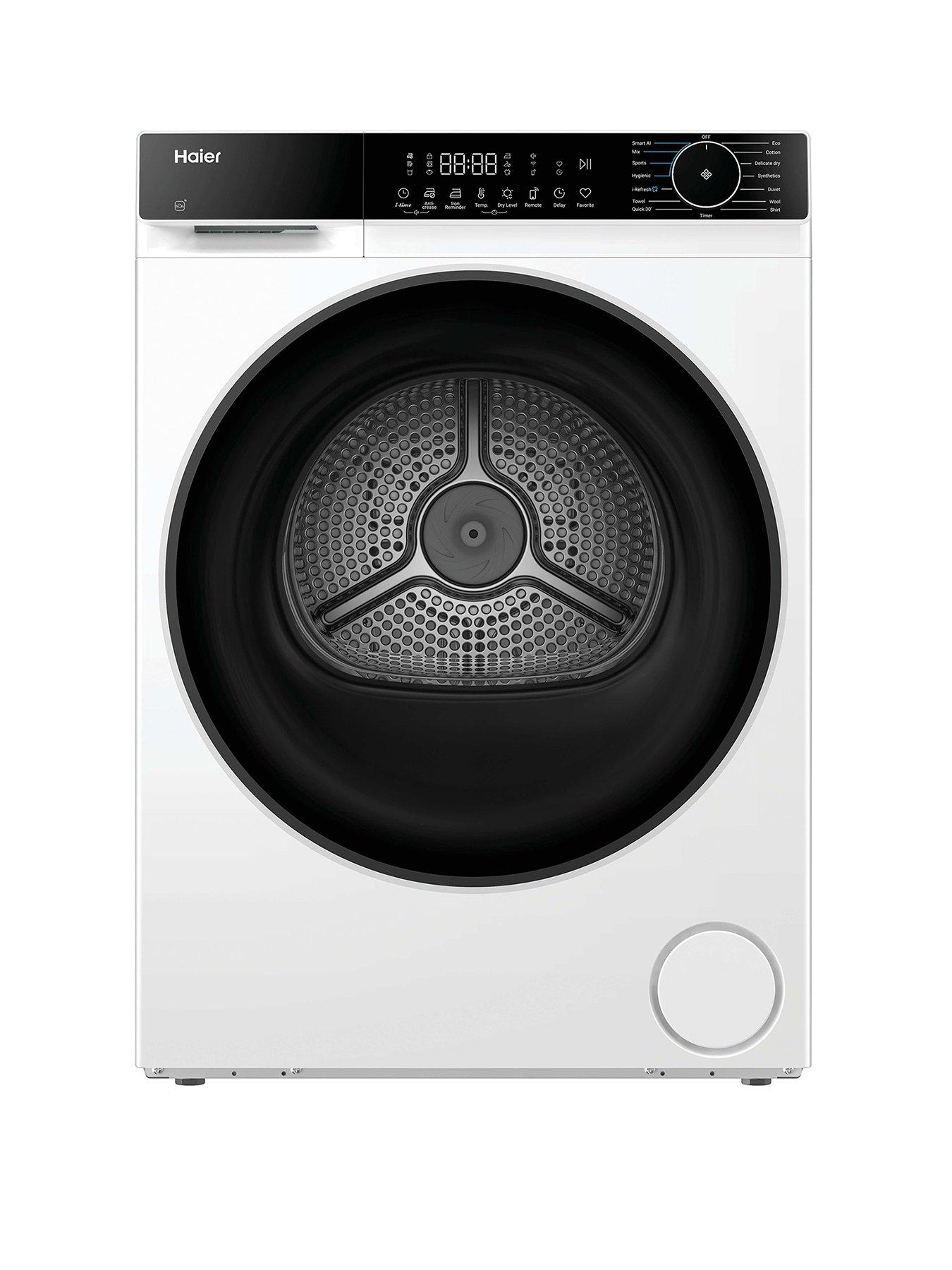 Haier X Series 5 HD90-D357U1-UK 9kg Heat Pump Tumble Dryer, White, A++ Rated, Wifi