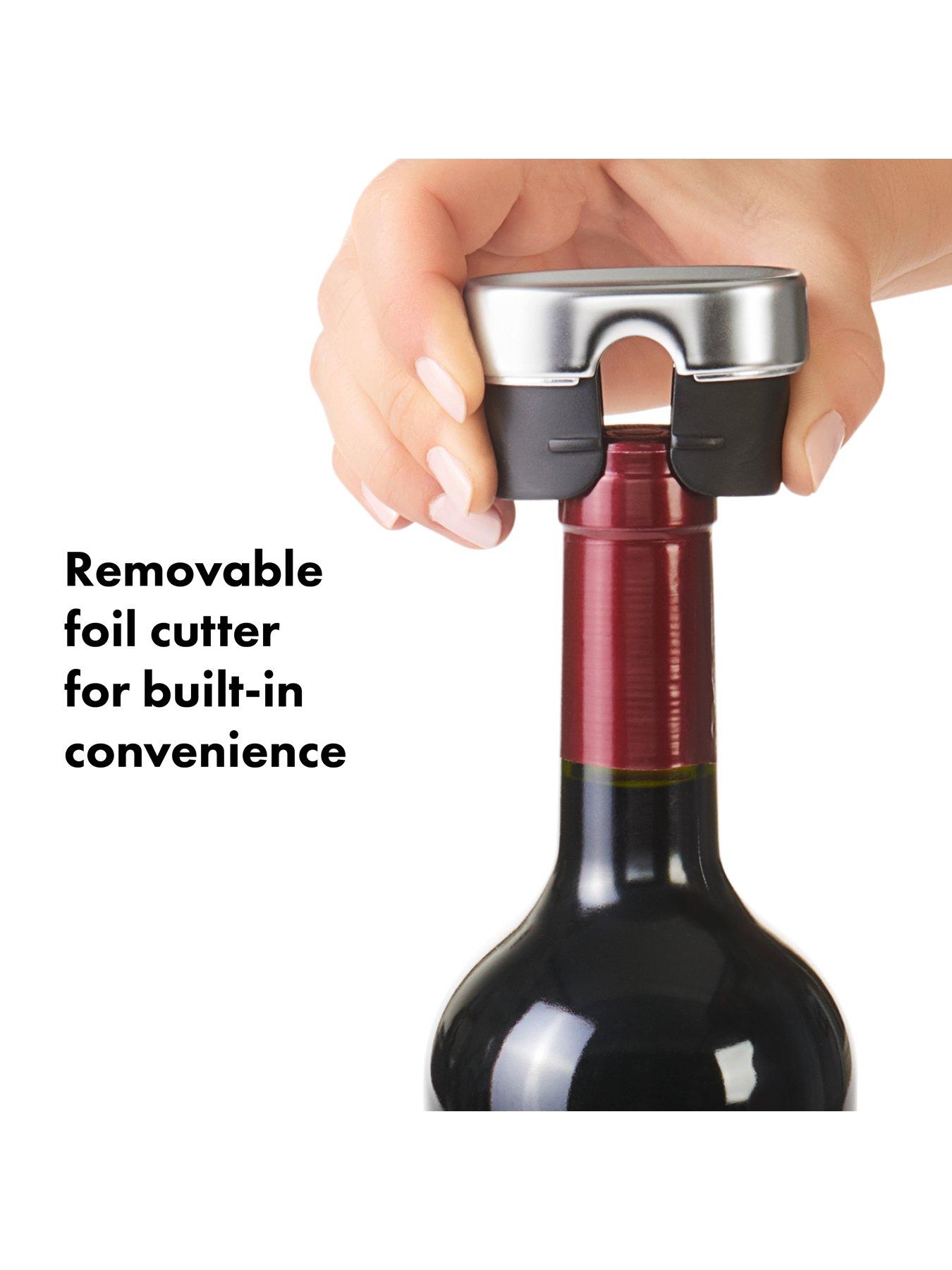 Image 3 of 6 of OXO Steel Winged Corkscrew With Removable Foil Cutter