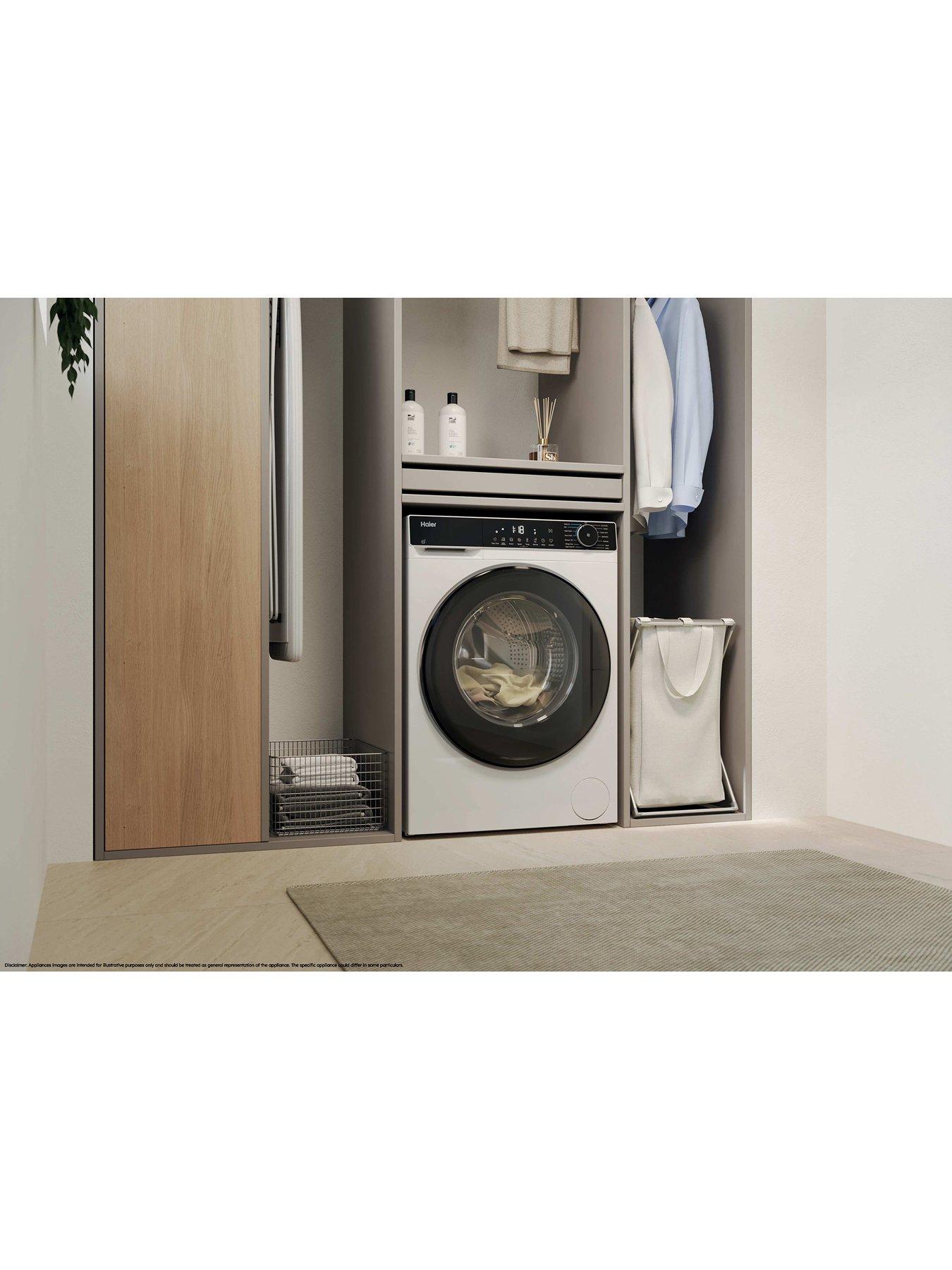 Image 2 of 7 of Haier X Series 5 HW100-BP14357UUK 10kg Washing Machine with 1400 rpm spin, WiFi Connected, White, A Rated