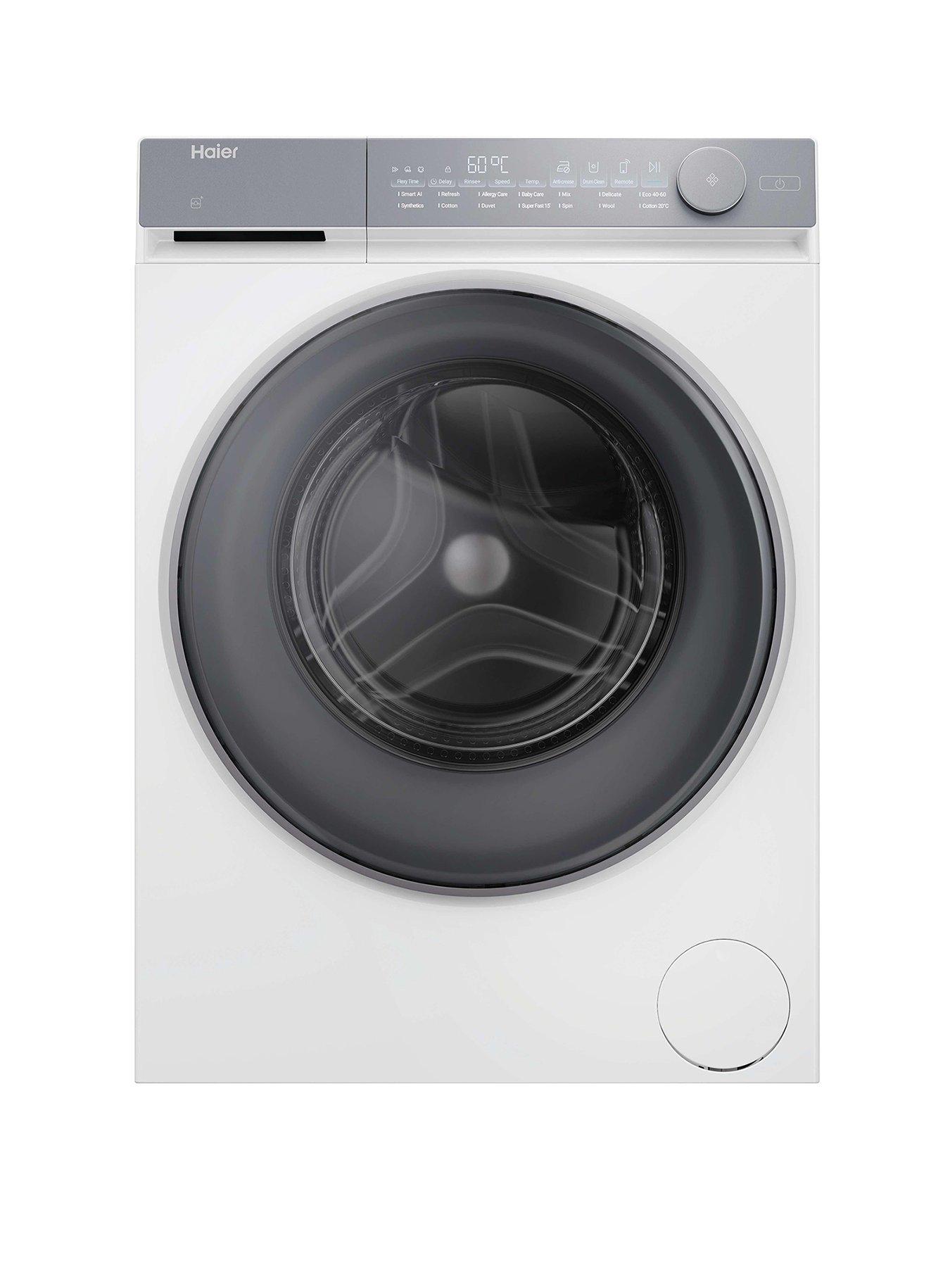 Image 1 of 7 of Haier X Series 7 HW100-B14367U-UK 10kg Washing Machine with 1400 rpm spin, WiFi Connected, White, A Rated