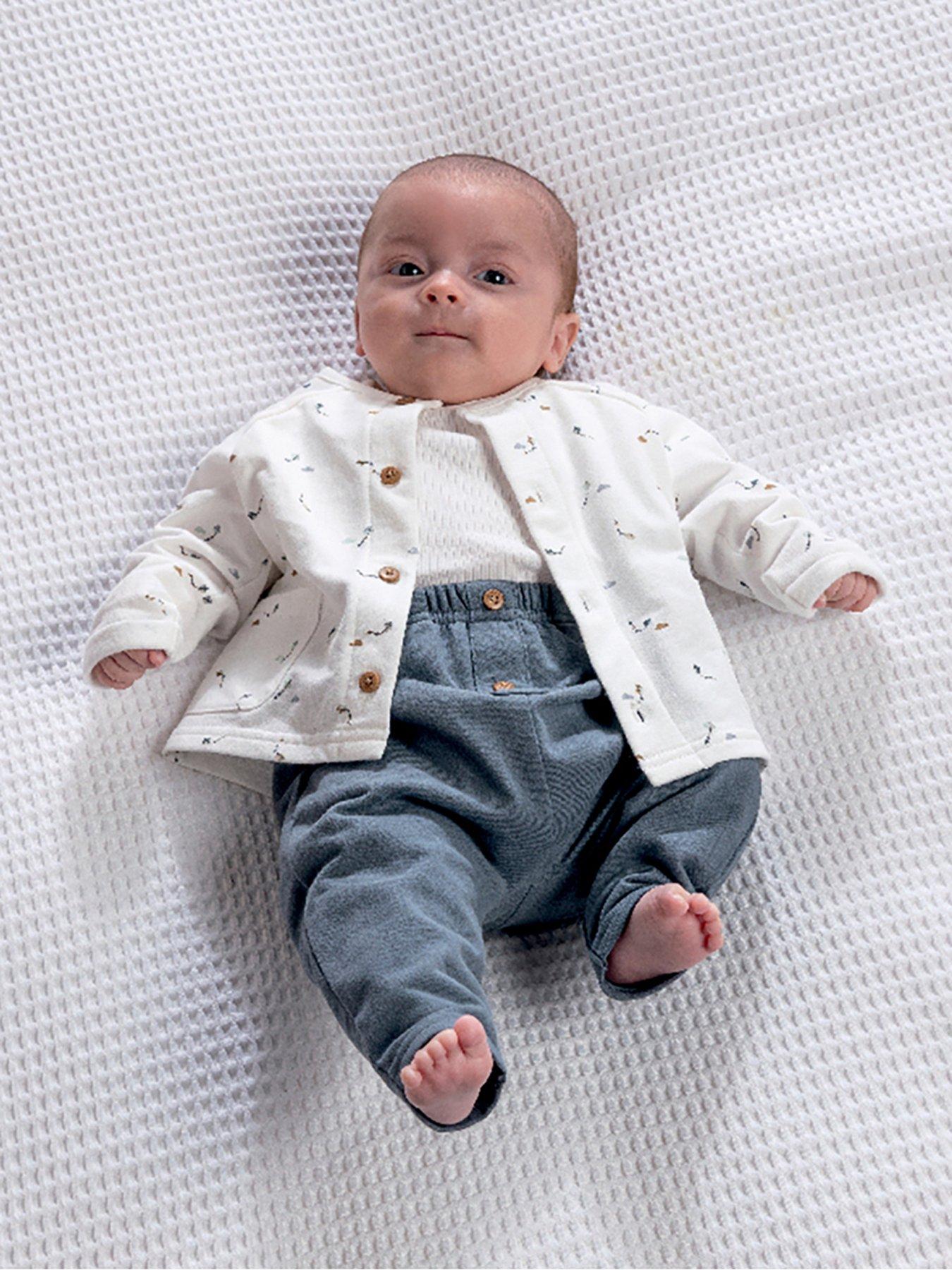 undefined Baby Boys 3 Piece Kite Print Jacket, Bodysuit & Legging Set - White