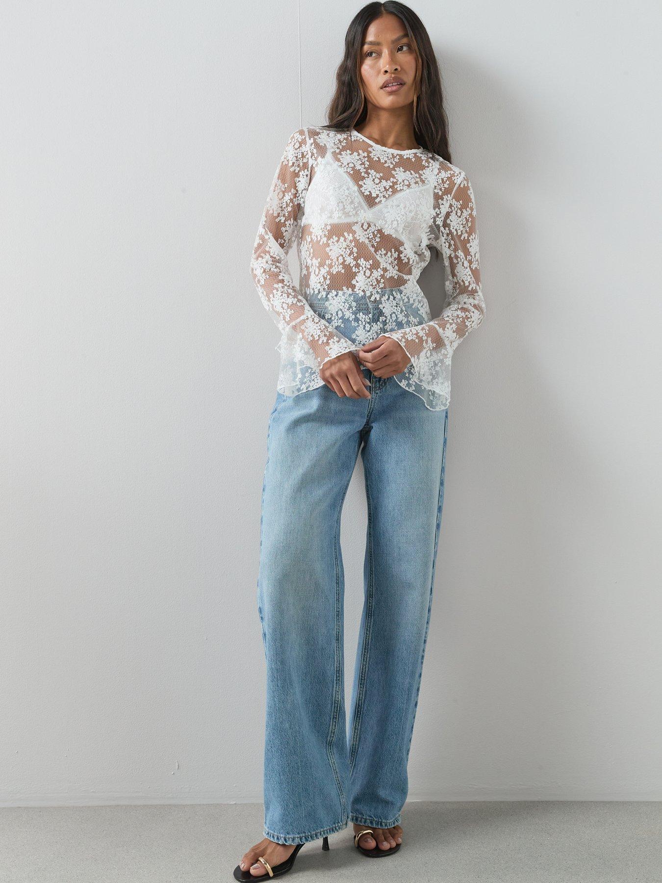 Image 6 of 6 of The Very Collection Long Sleeve Lace Top