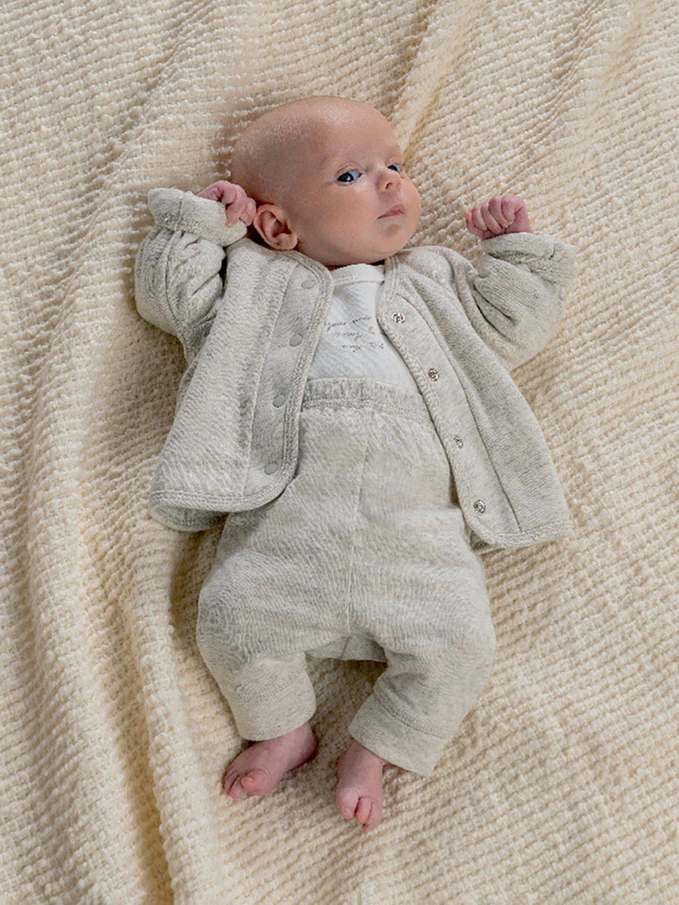 undefined Baby Unisex 3 Piece Jacket, Bodysuit & Legging Set - Grey