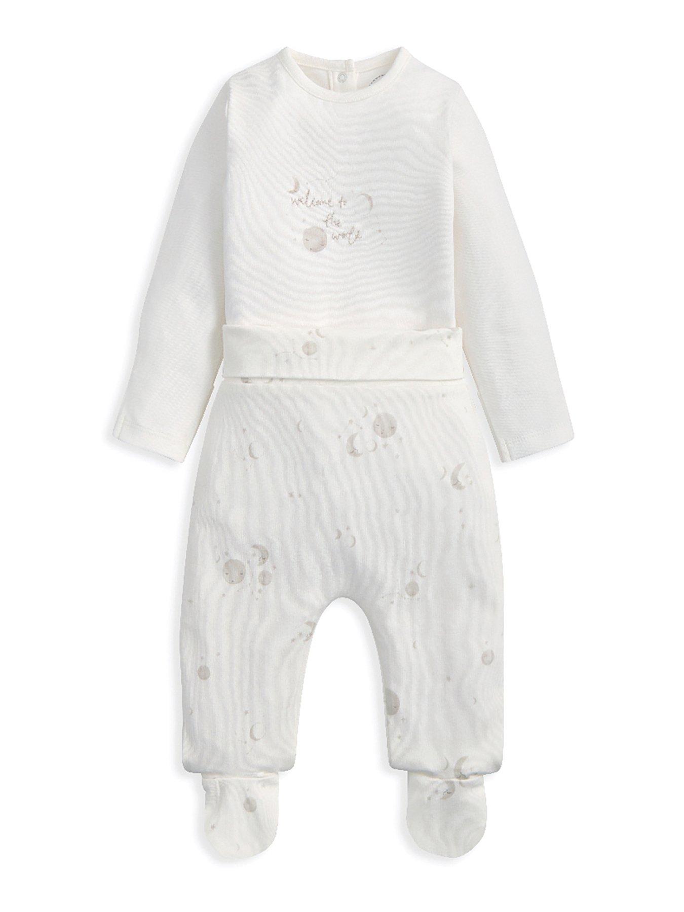 undefined Baby Unisex Celestial Print 2 Piece Bodysuit & Legging Set - White